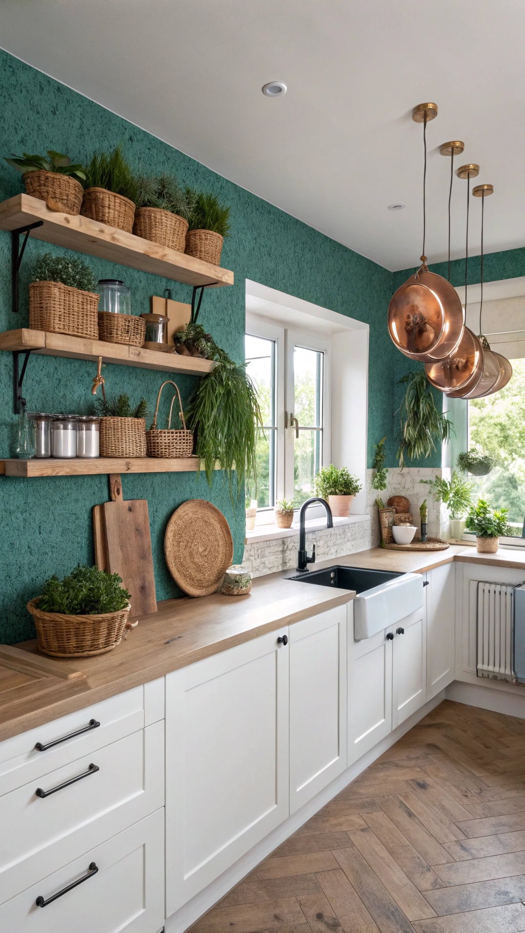 chic teal cork accent