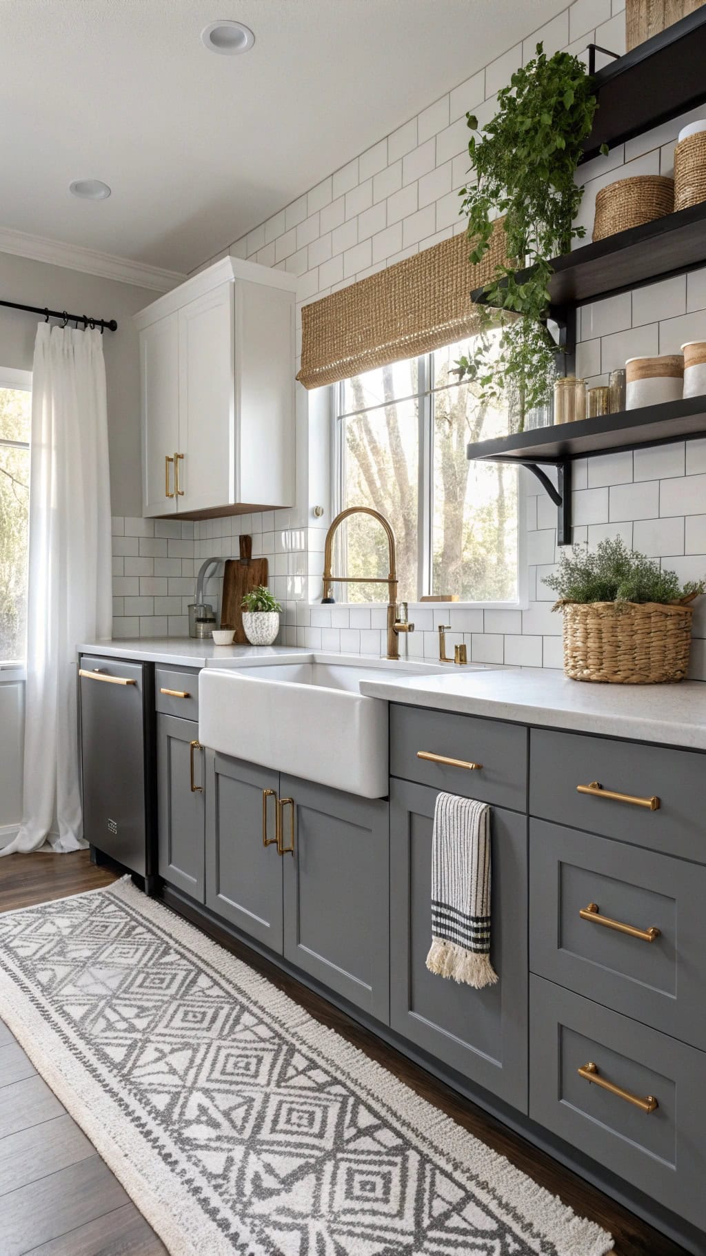 chic two tone cabinet styles