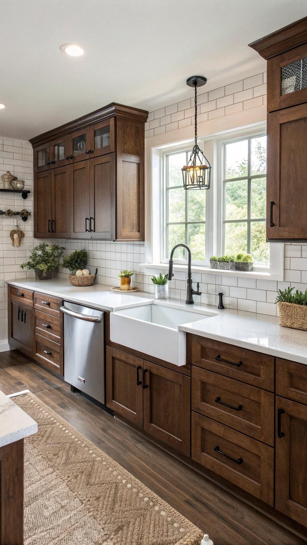 chocolate craftsman cabinet elegance
