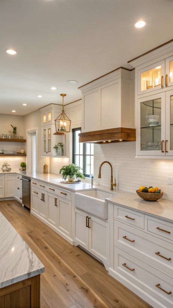 15 Stunning Cream and wood kitchen Designs