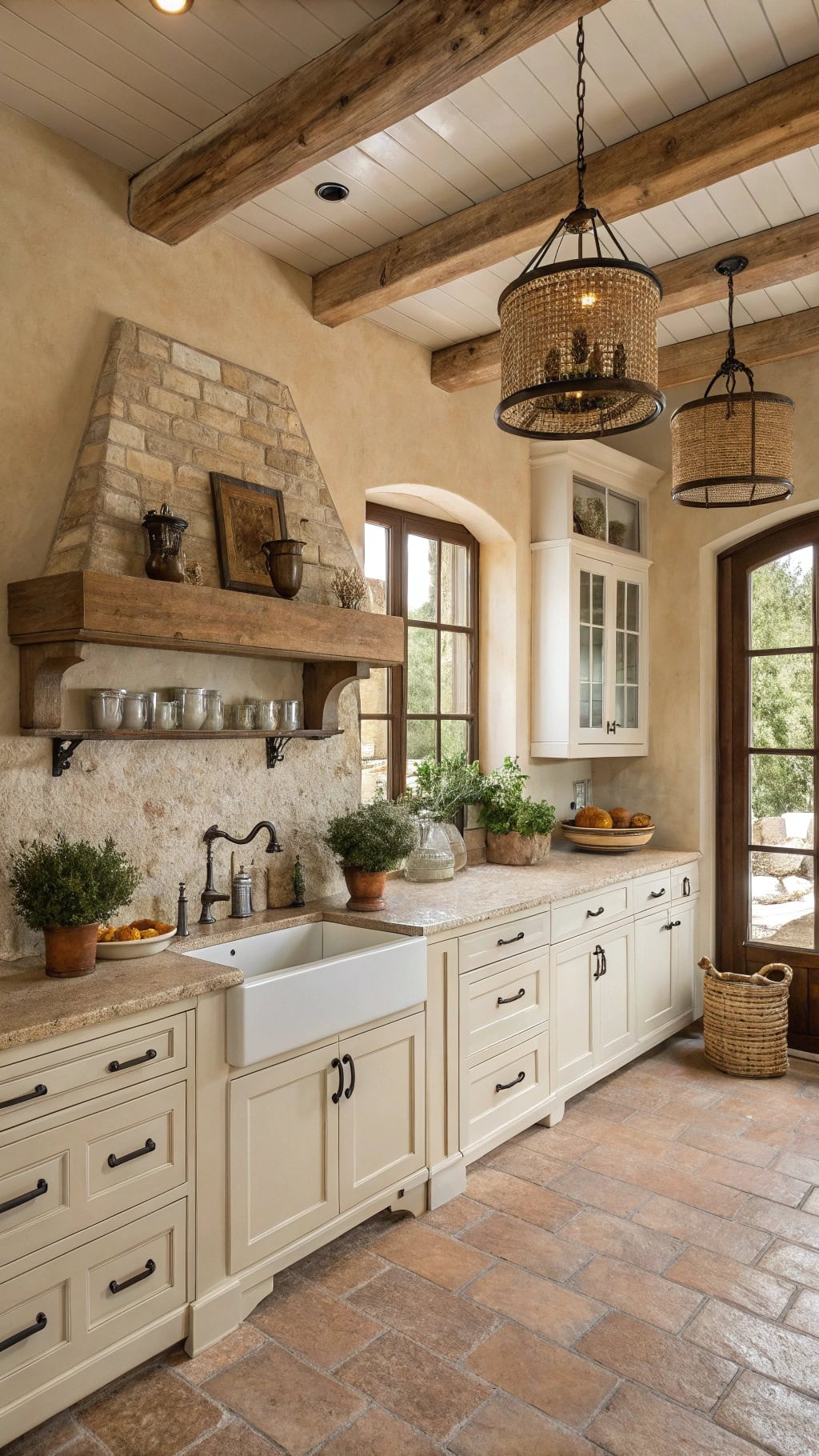 coastal beige kitchen charm