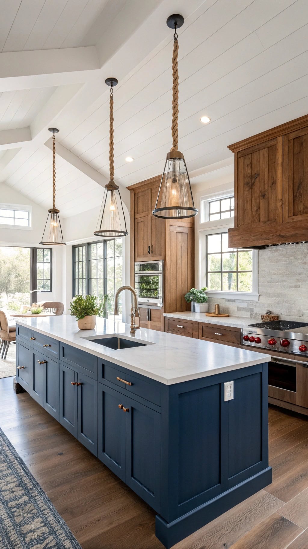 coastal blue and teak