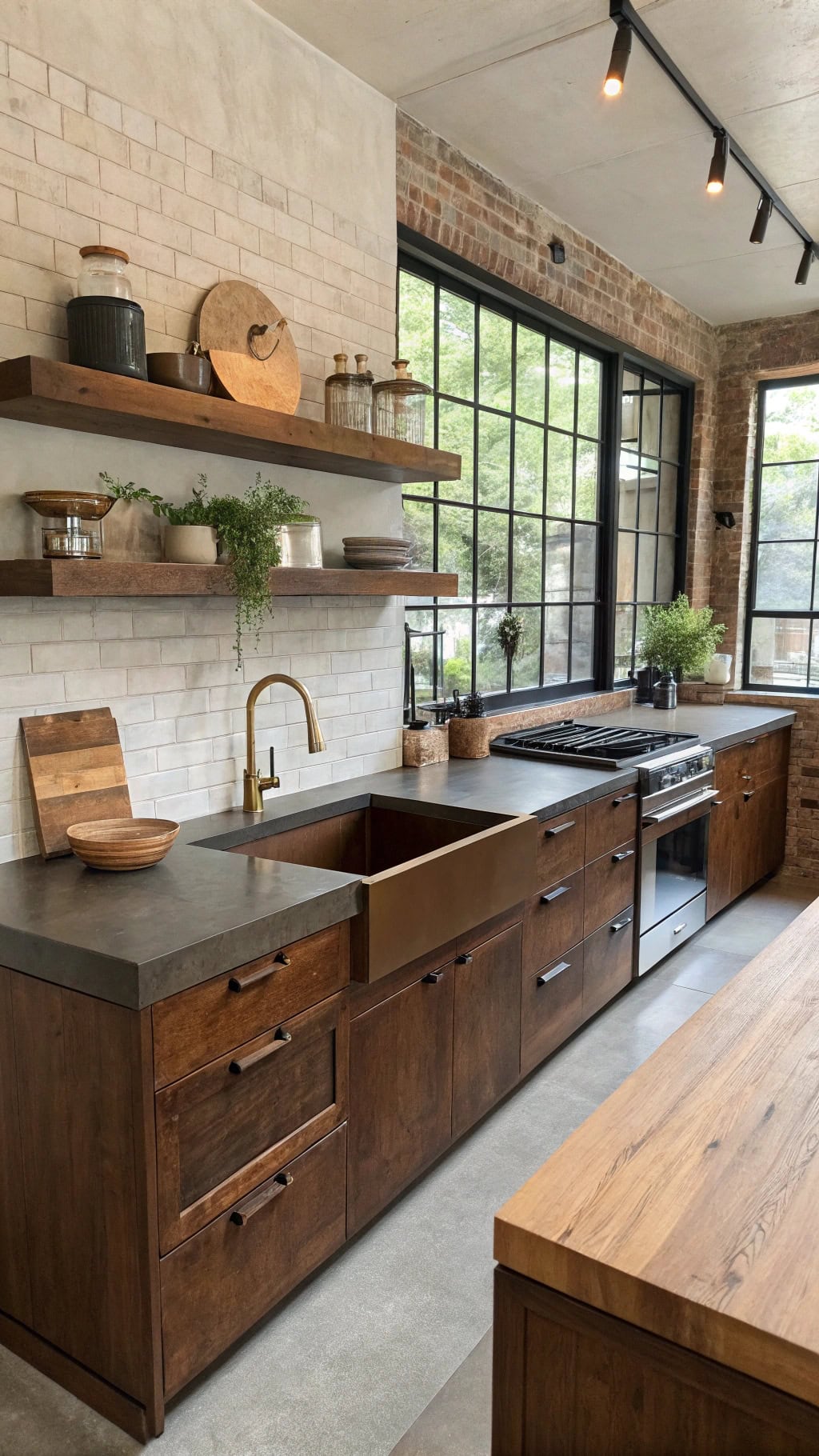 coffee stained concrete countertops style