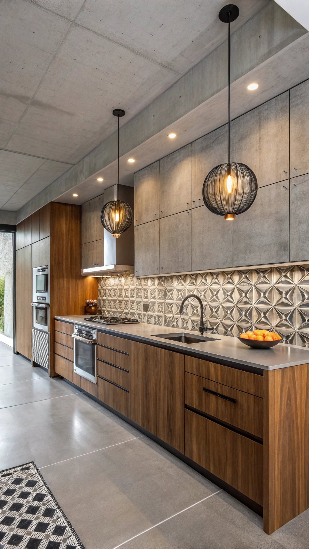 concrete and zebrawood harmony