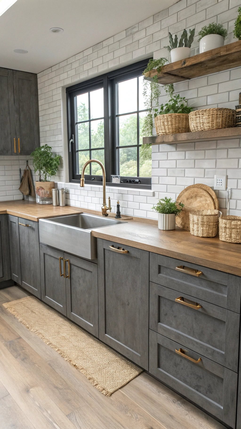 concrete cabinets blend style