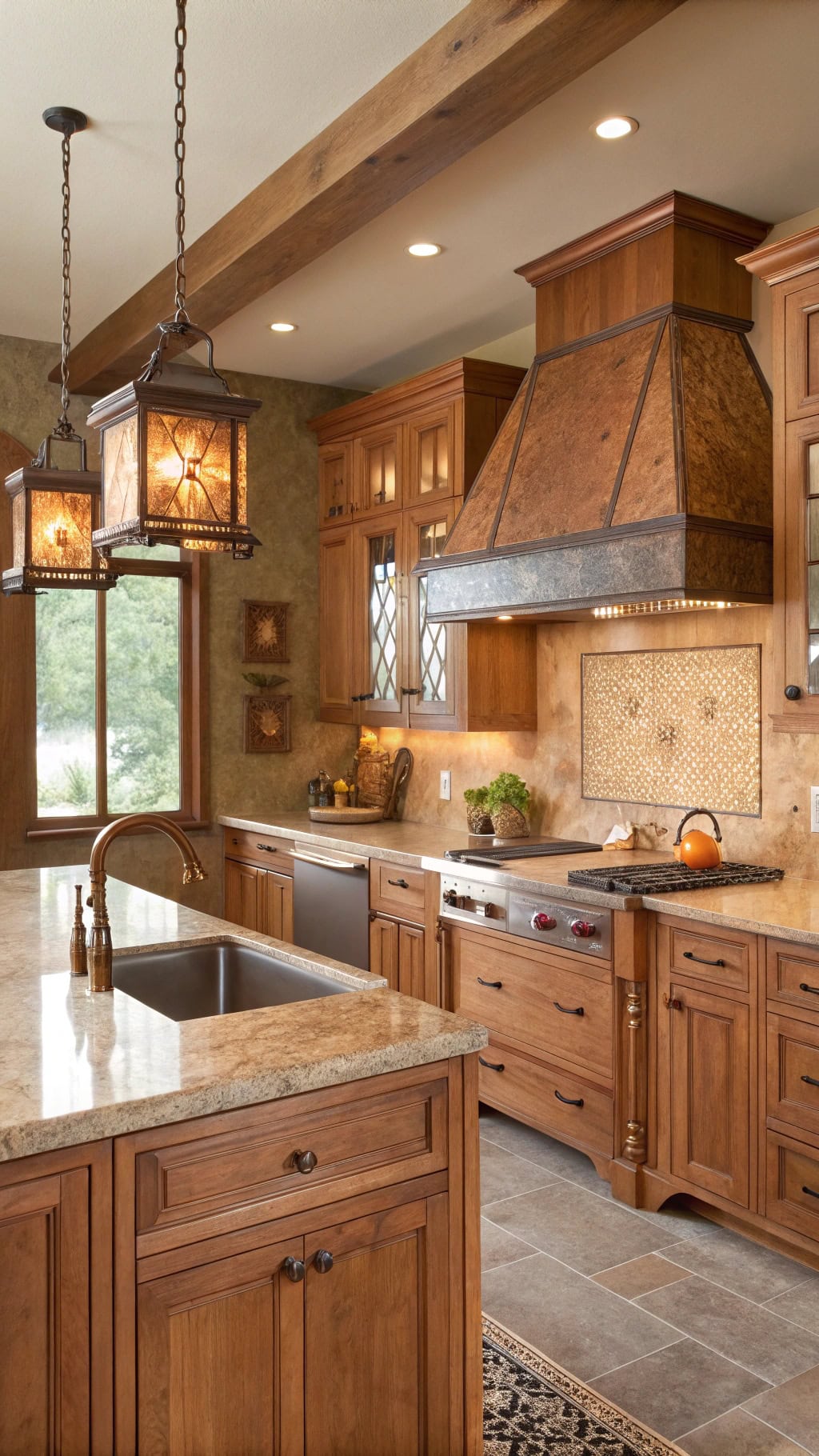 copper accents elevate kitchen