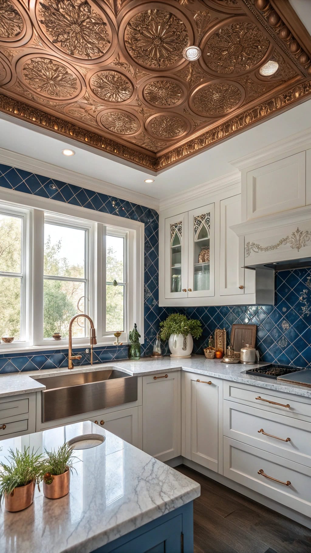 copper ceiling medallion elegance