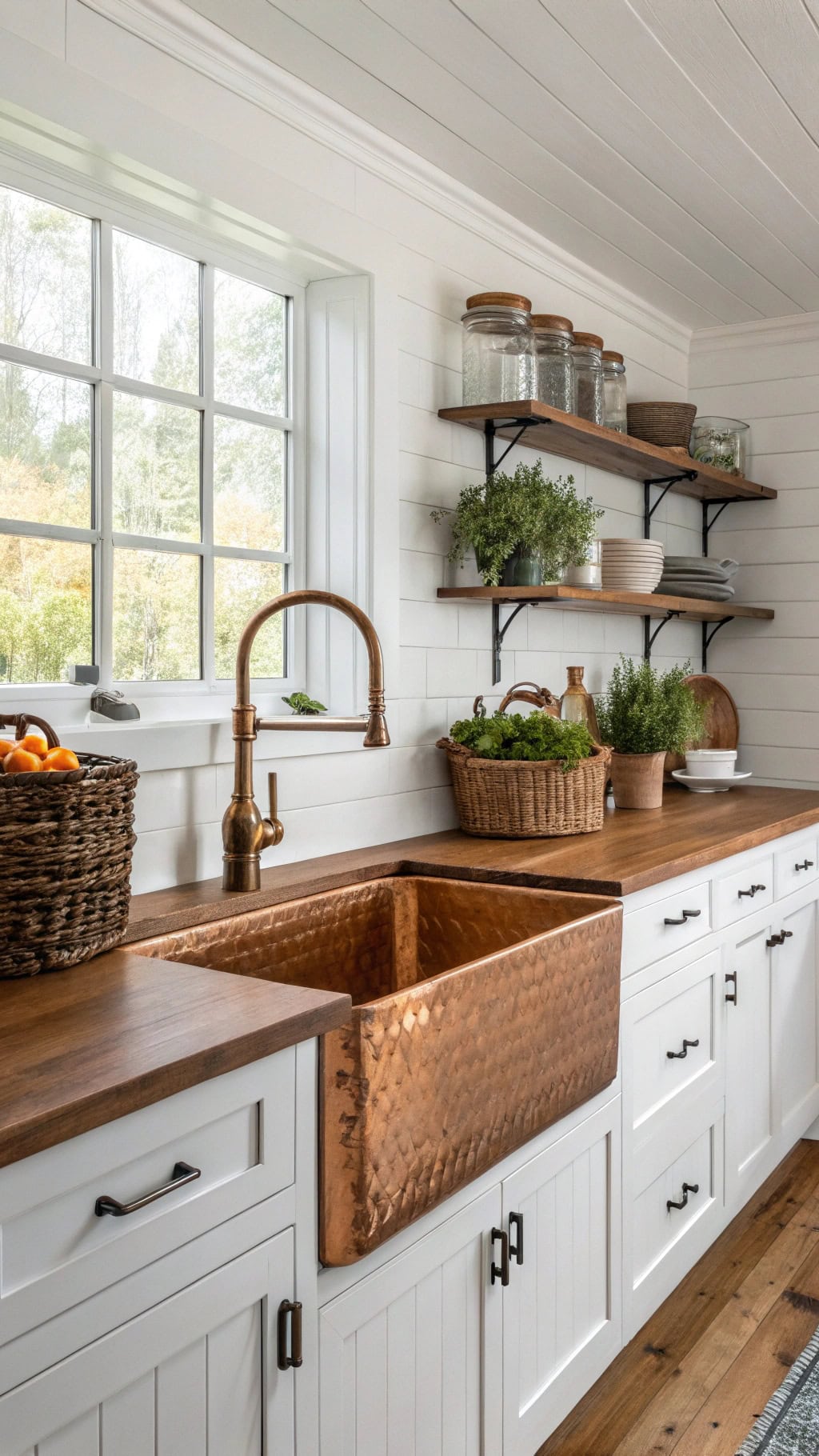 copper sink farmhouse charm