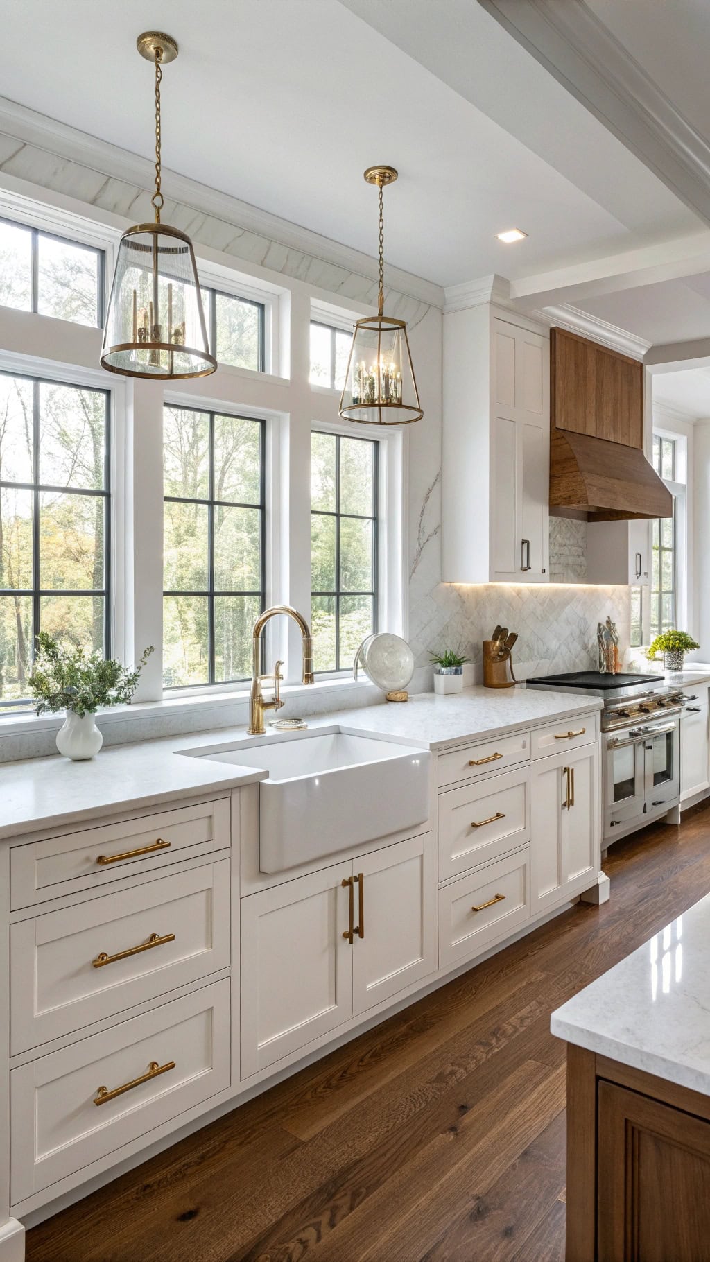 cozy butcher block kitchen