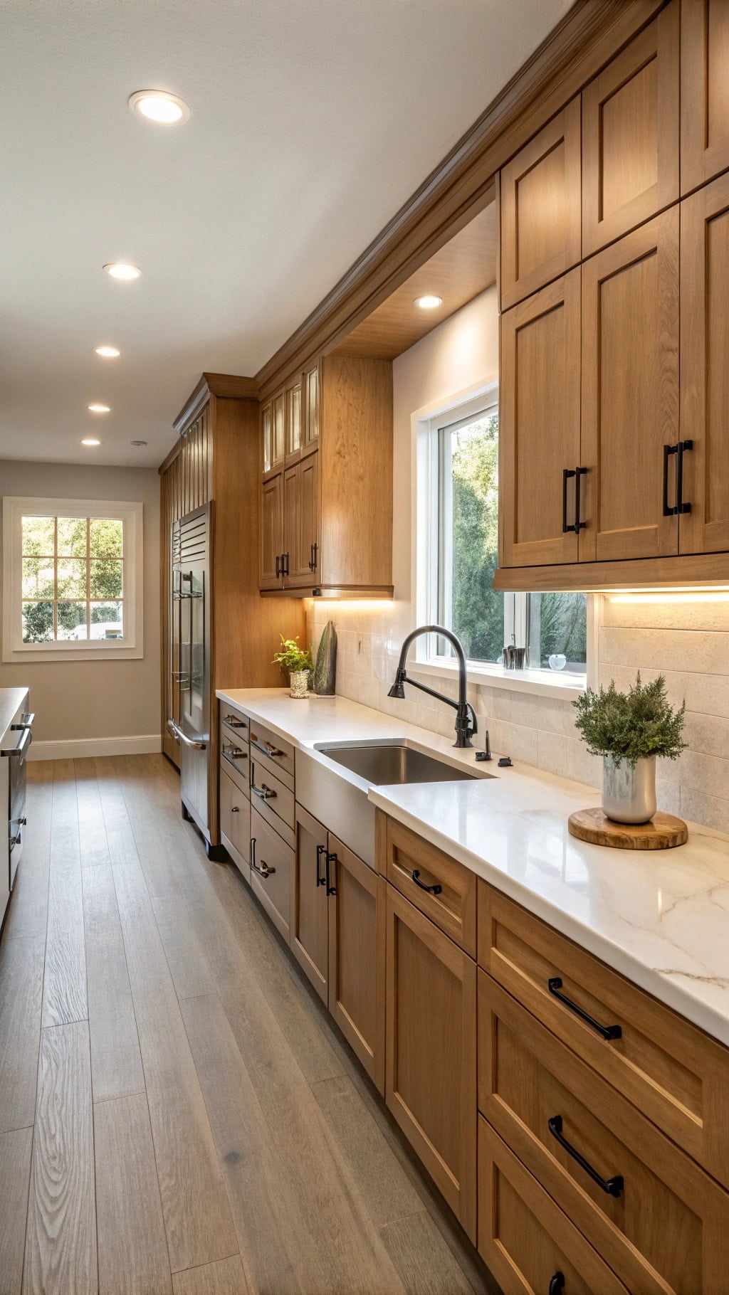 cozy compact alder kitchen