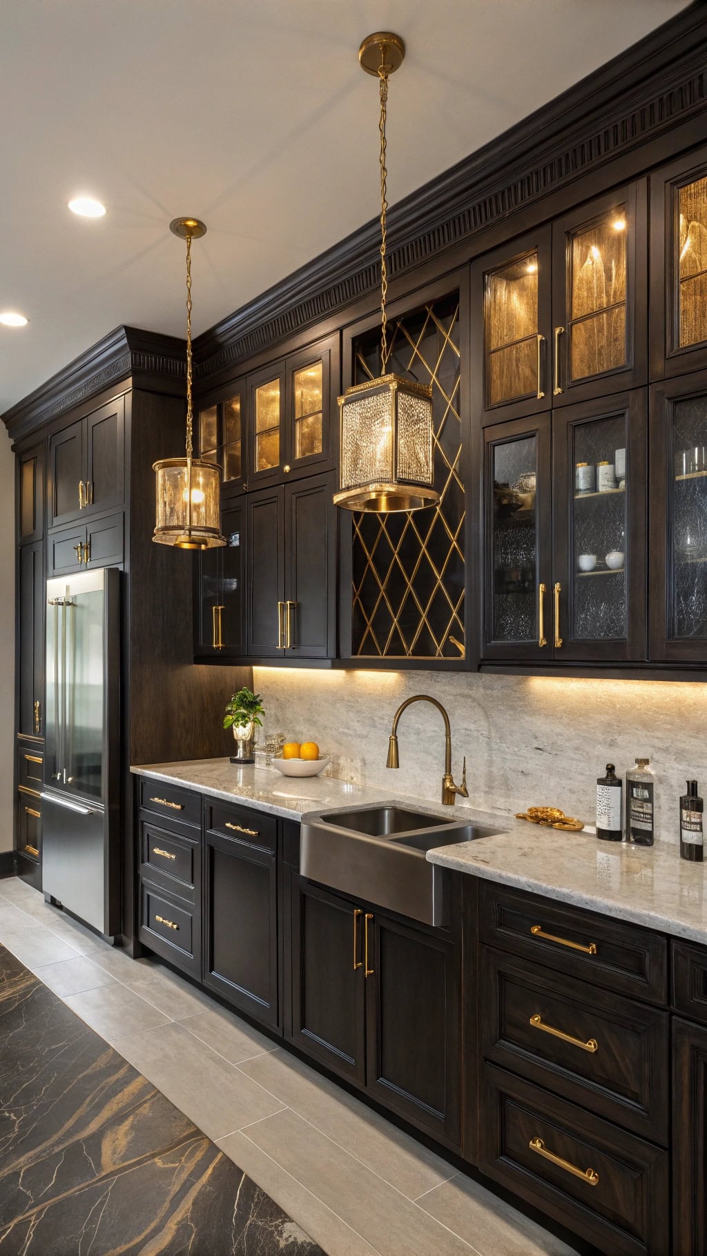 cozy ebony kitchen design