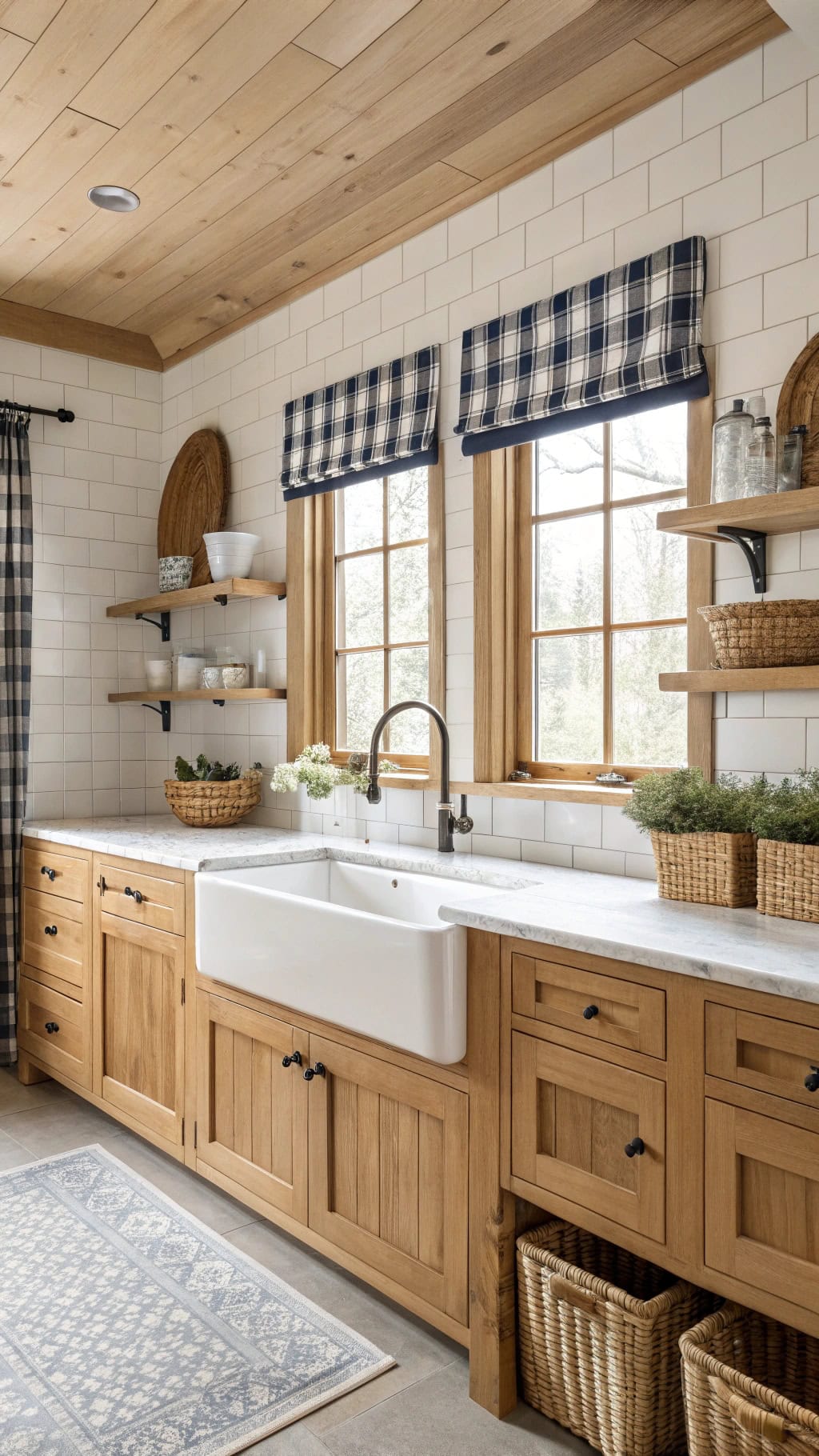 cozy knotty pine kitchen