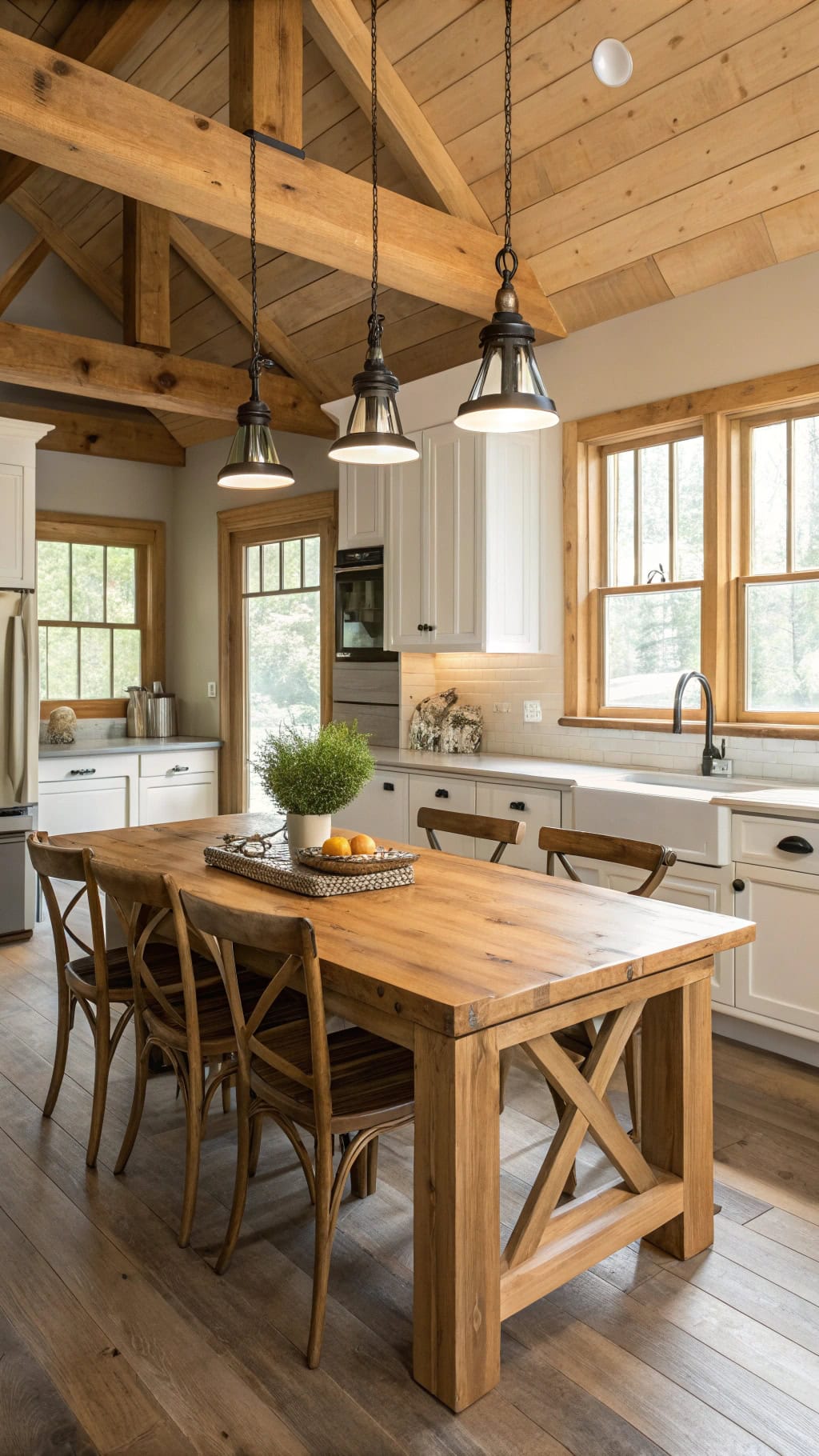 cozy rustic farmhouse dining