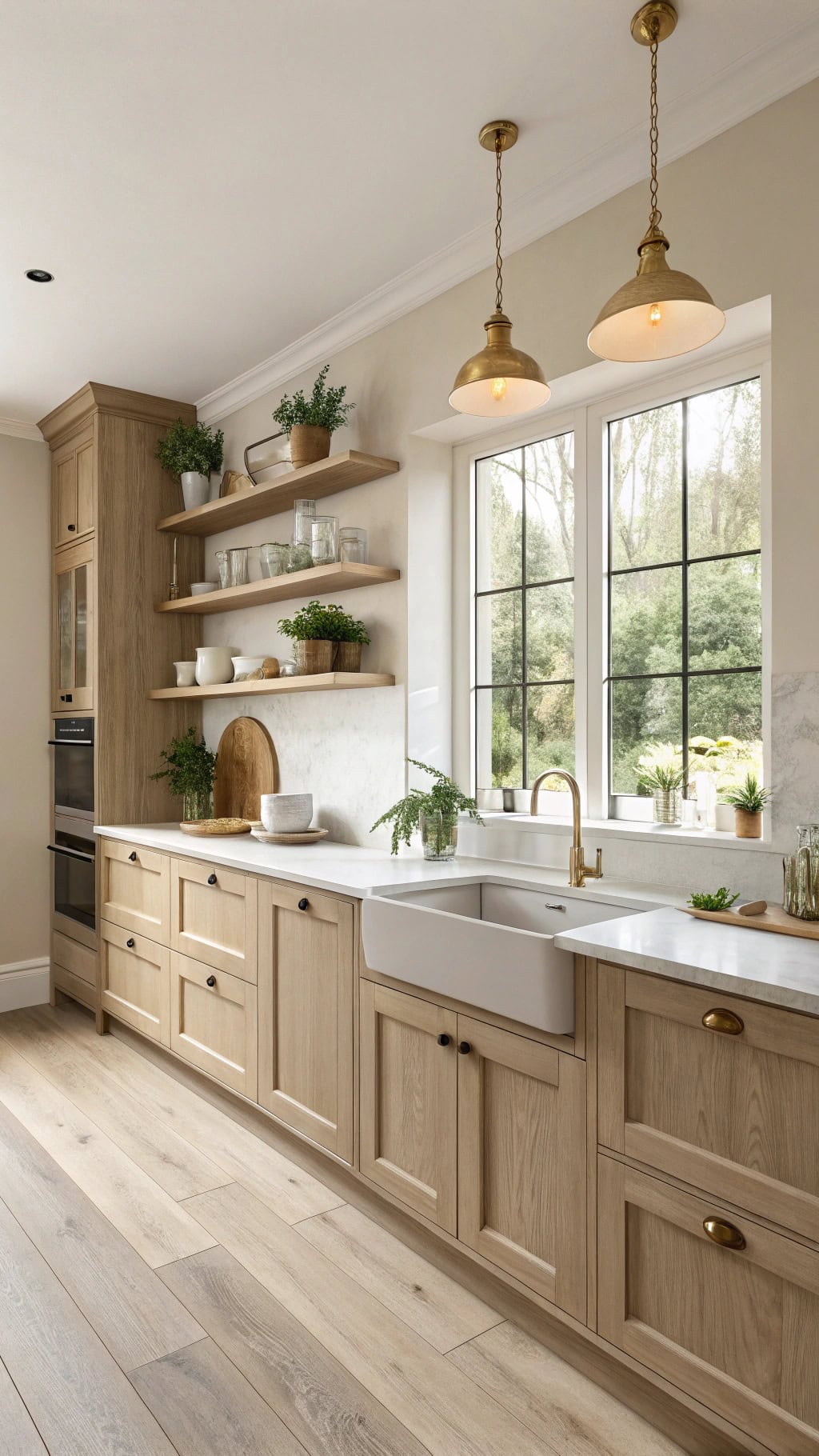 cozy scandinavian beige kitchen