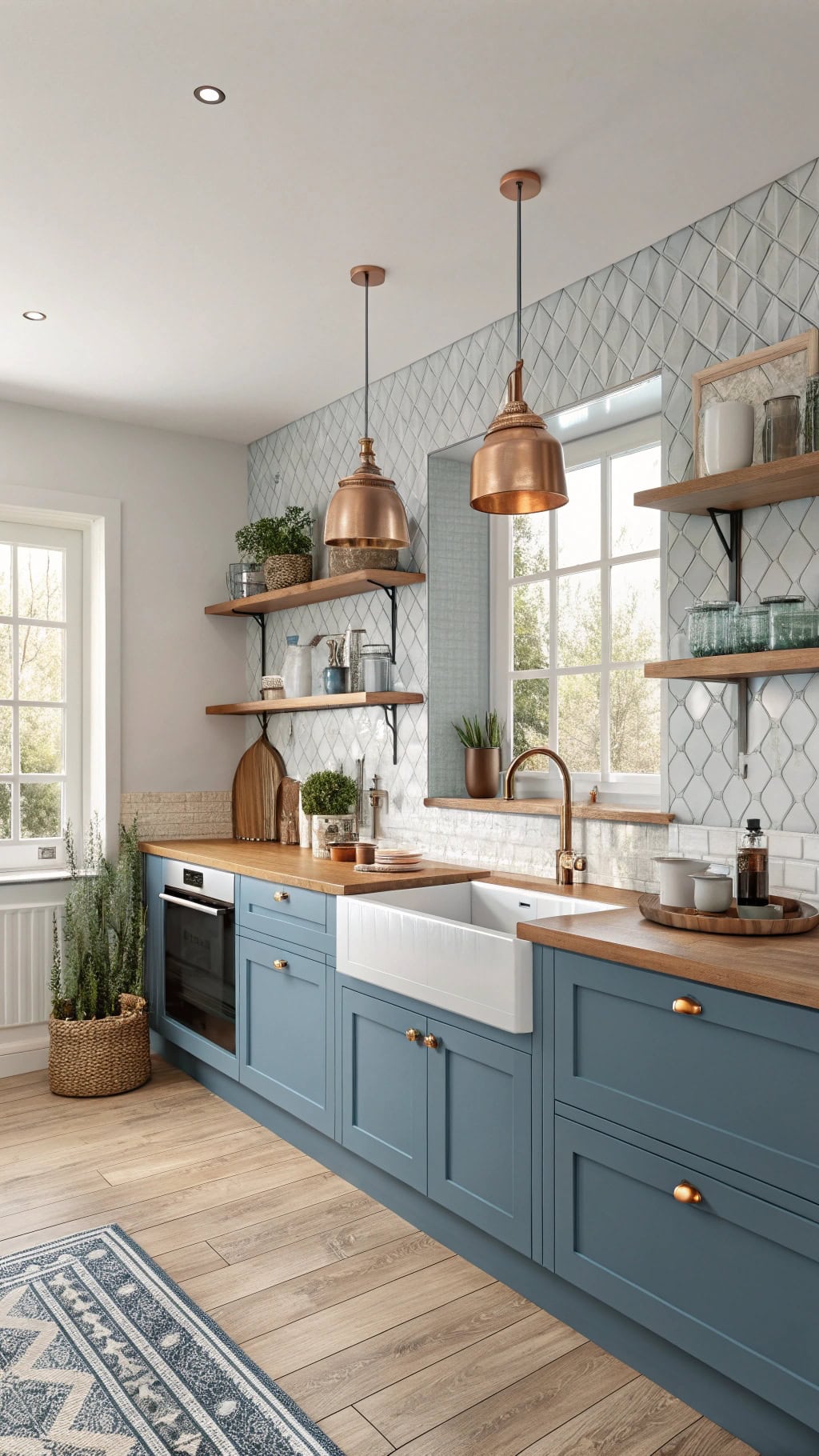 cozy scandinavian copper accents