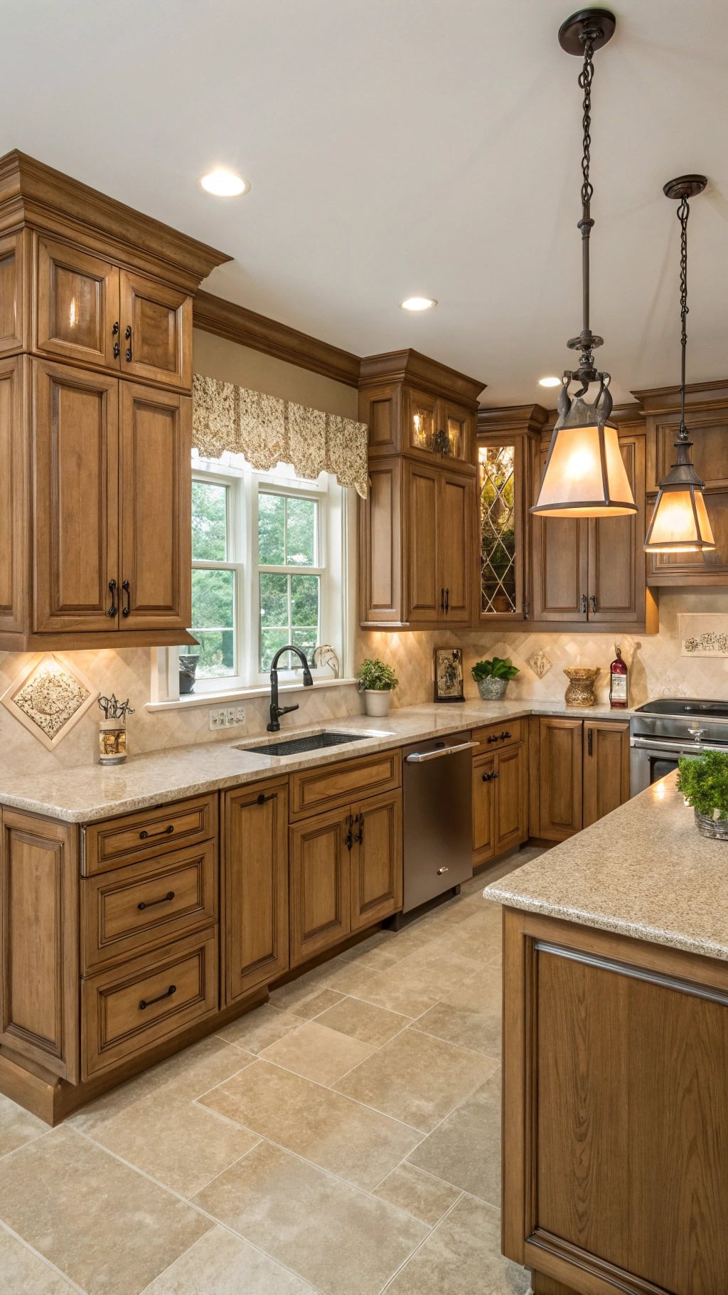 cozy traditional oak kitchen
