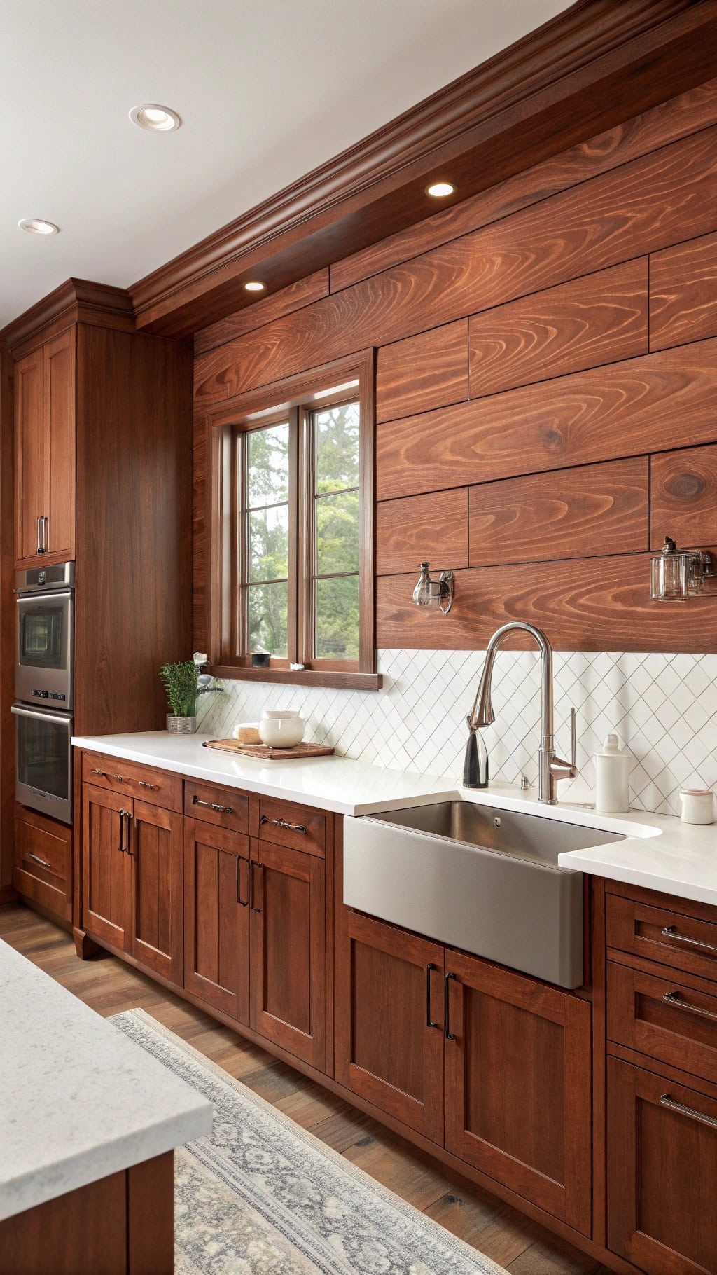 cozy warm cedar accents
