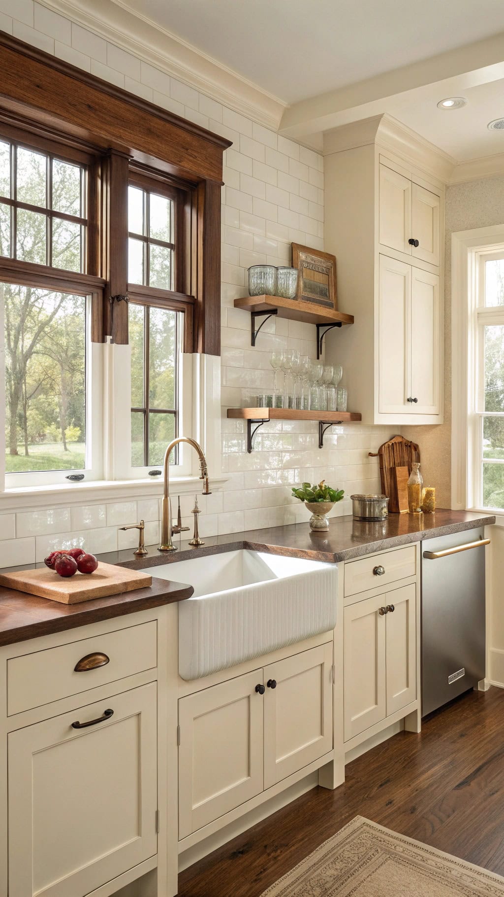 cream and mahogany elegance
