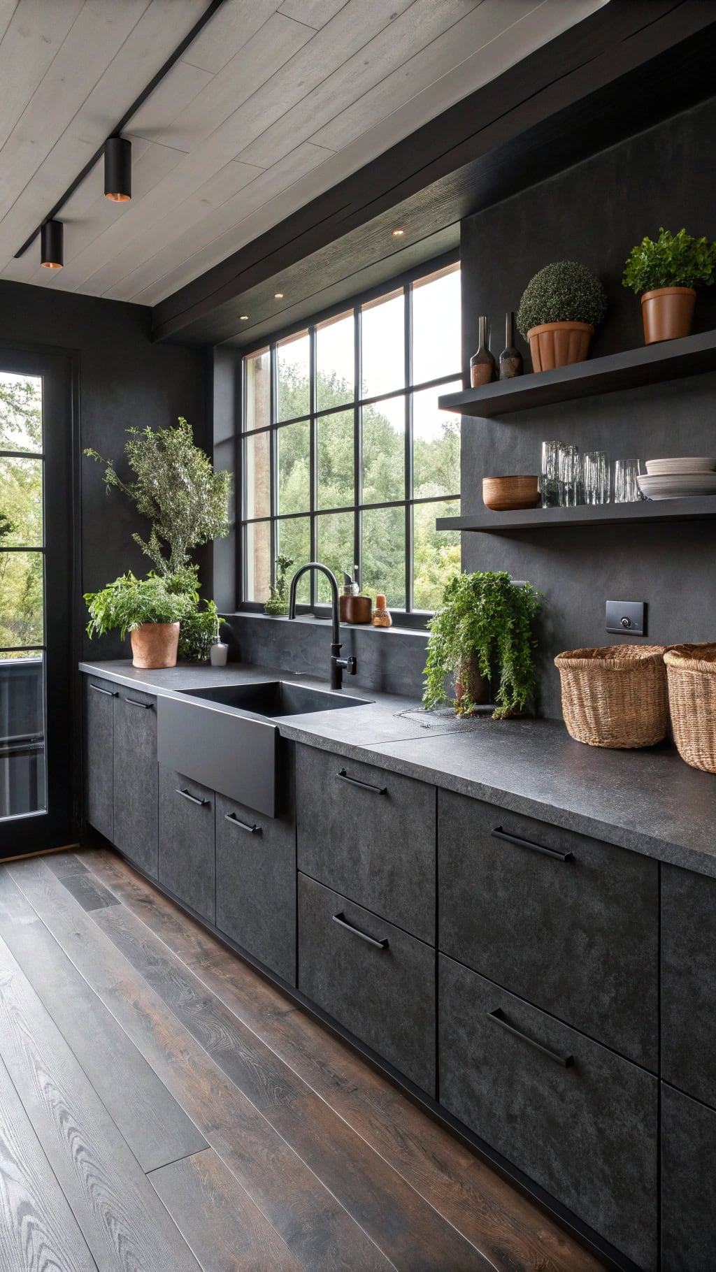 customizable black concrete countertops