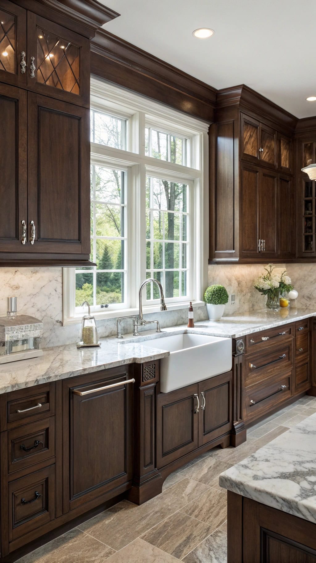 dark chestnut kitchen storage