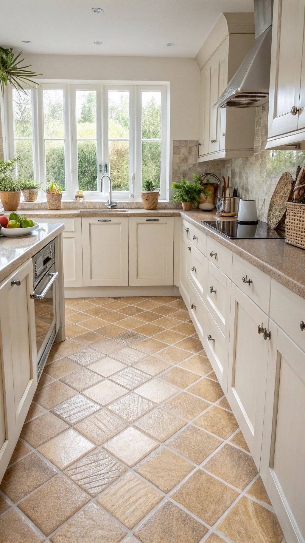 diagonal diamond tile layout
