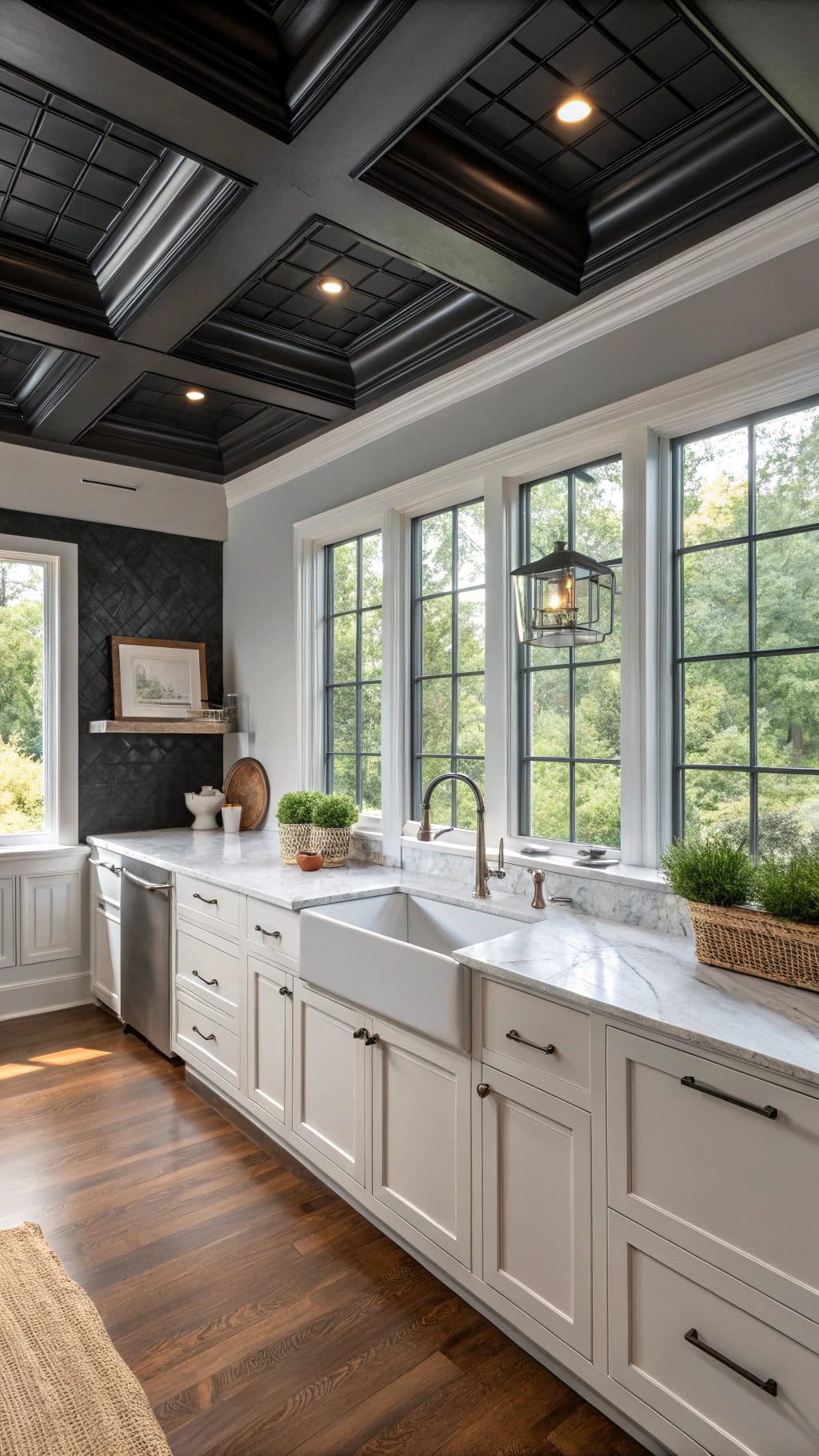 dramatic black ceiling designs