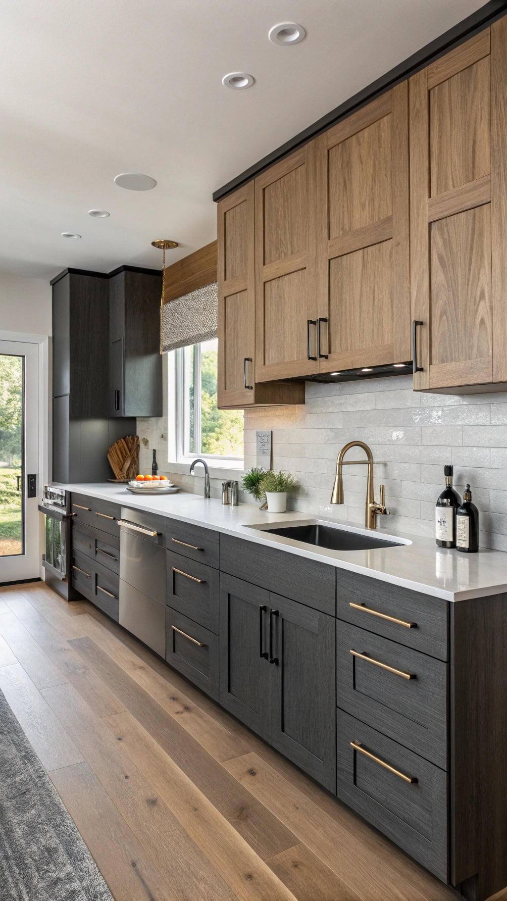 dynamic two tone grey cabinetry