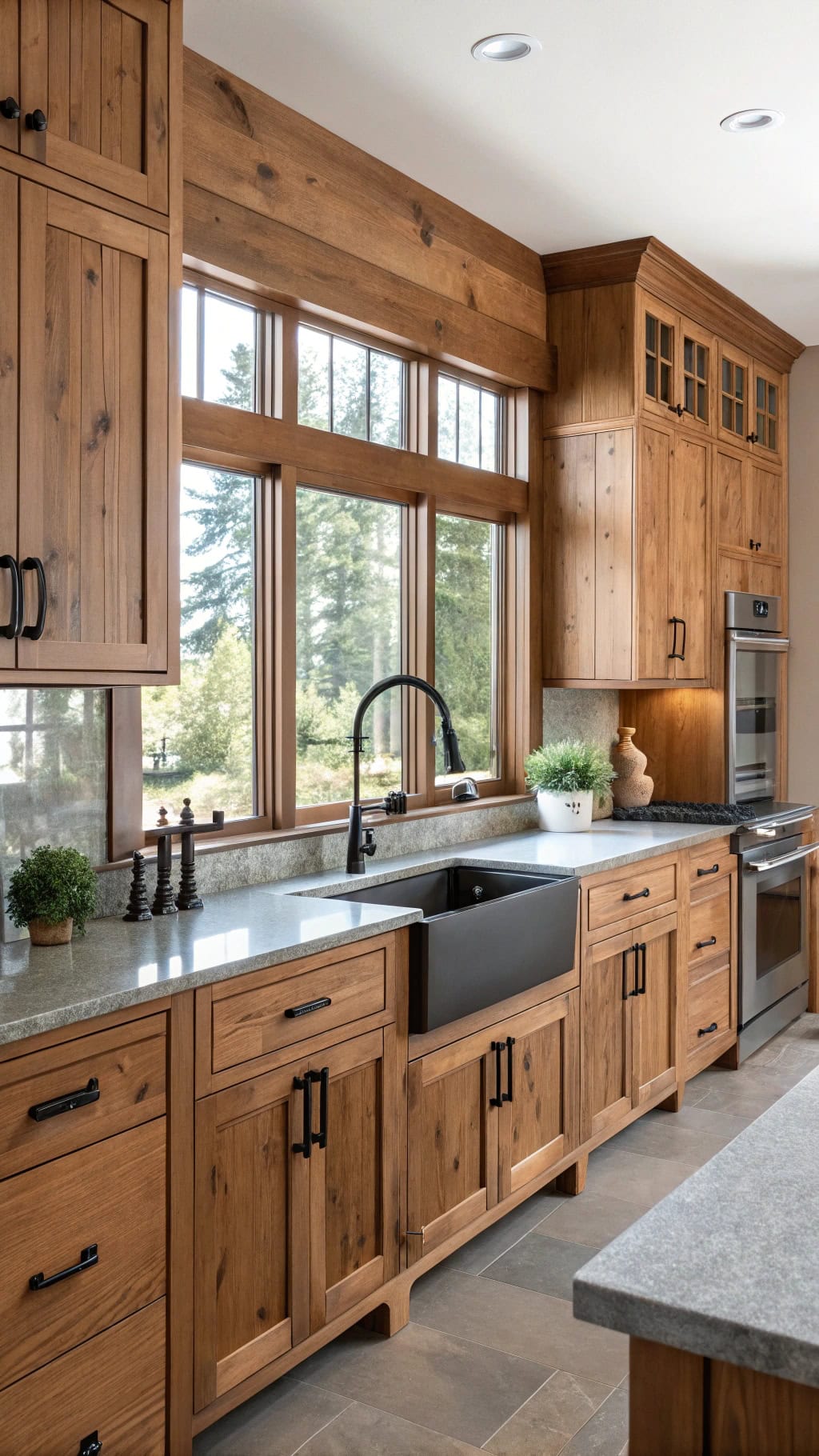 ebony handles pine cabinetry