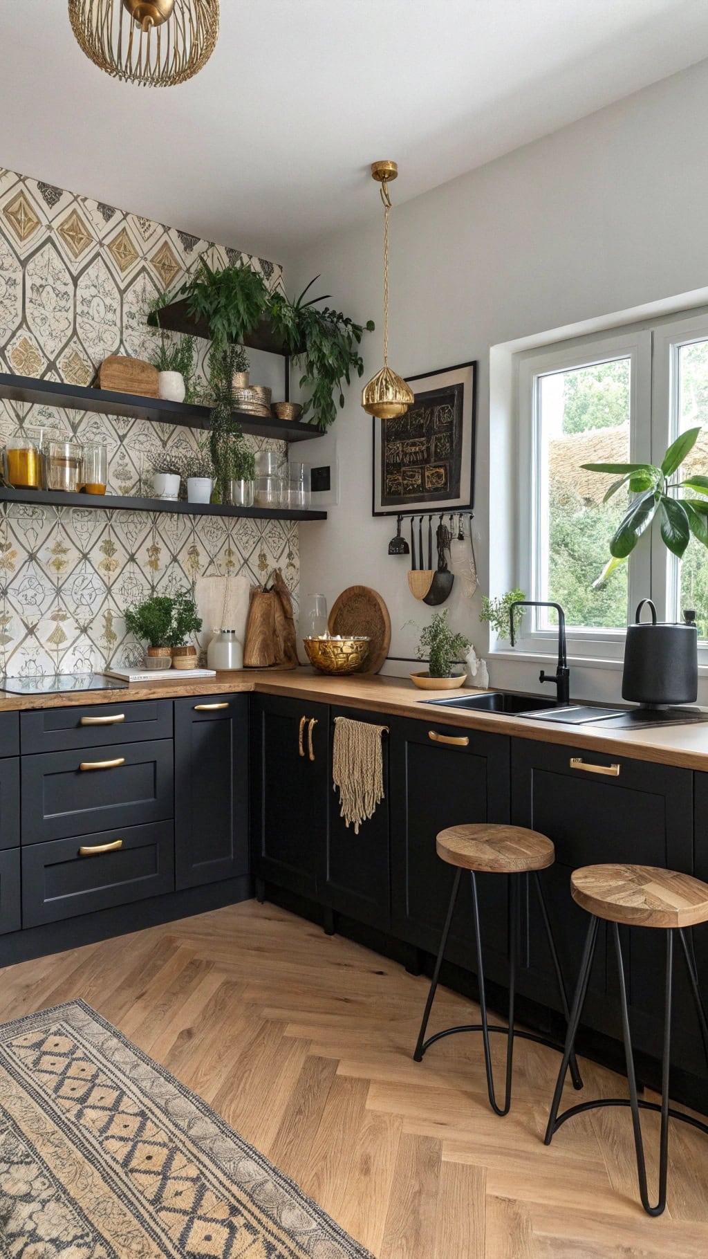 eclectic boho kitchen style