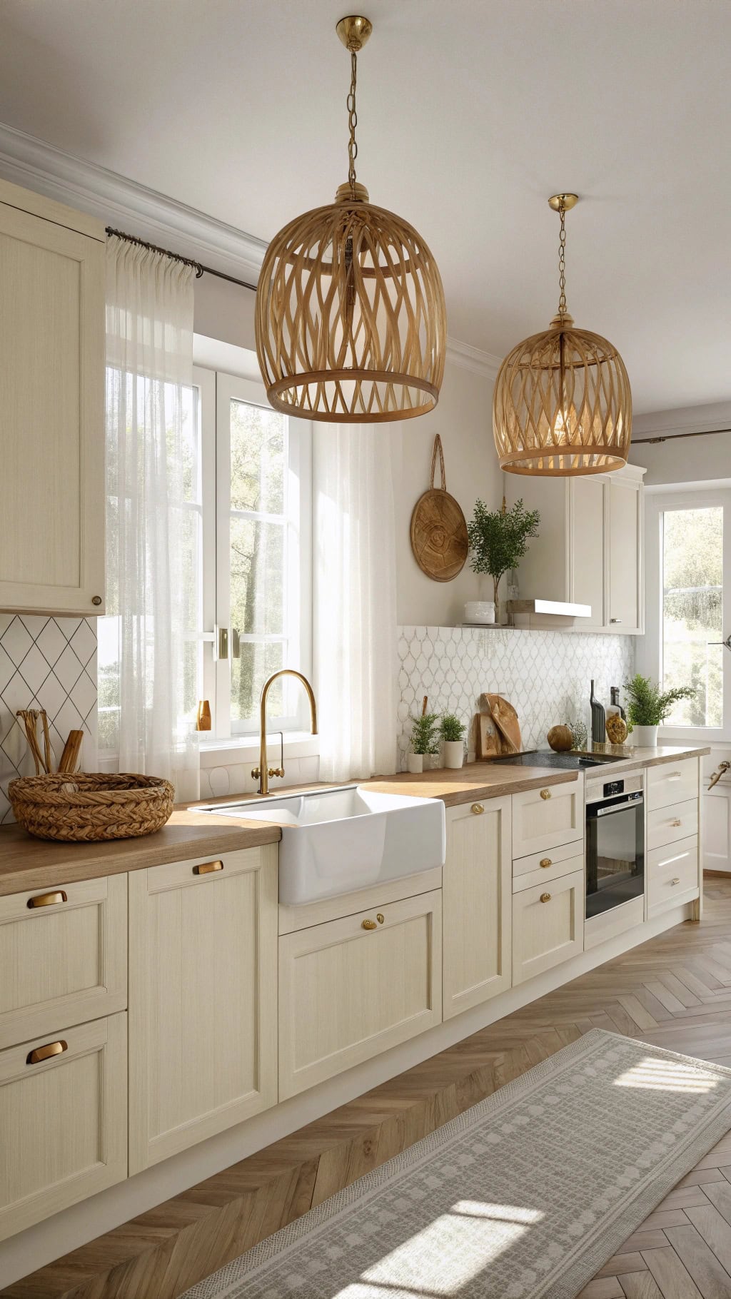 elegant birch veneer lighting