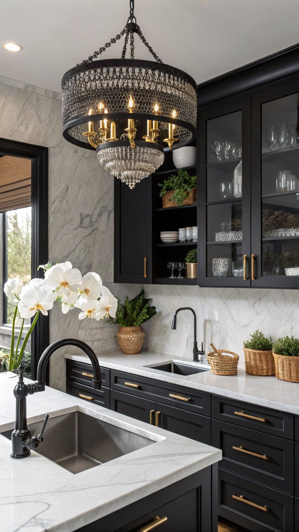 elegant black chandelier lighting