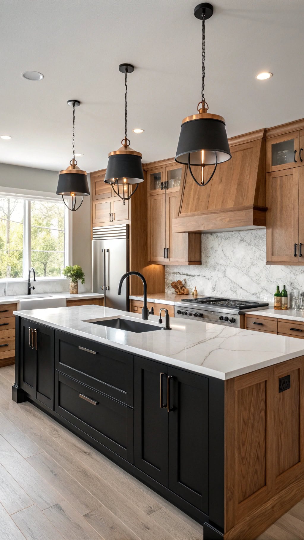 elegant black copper lighting