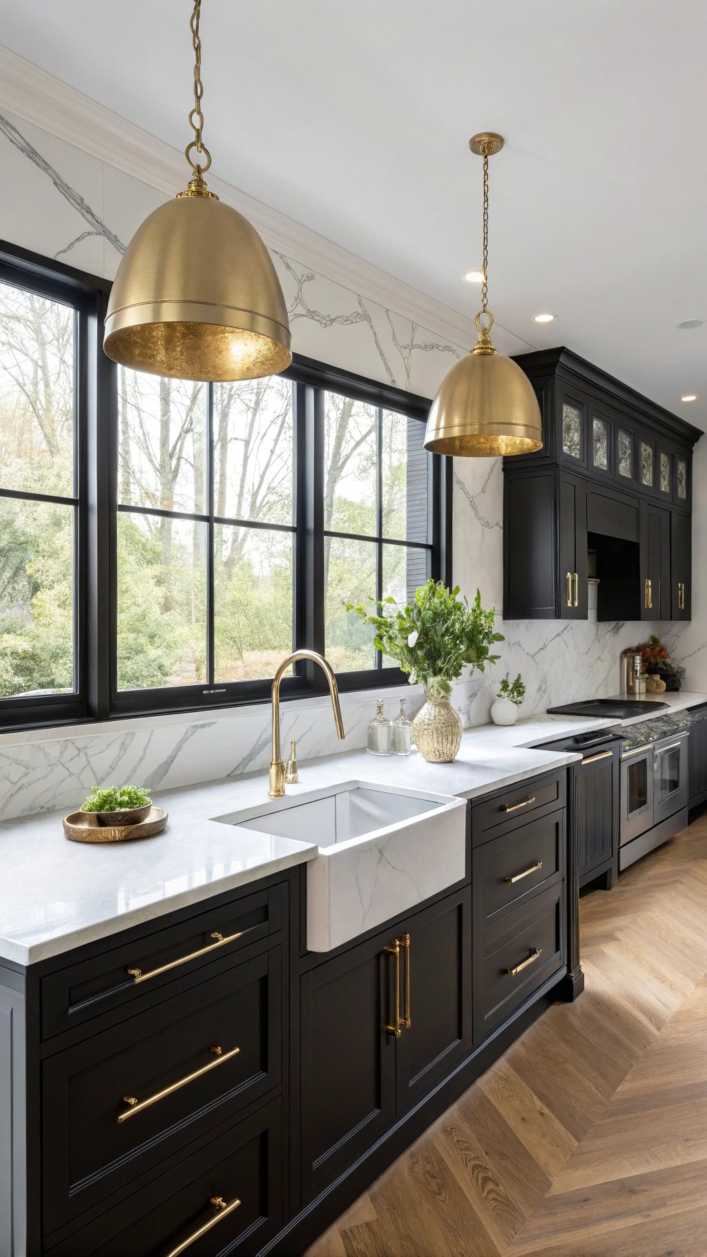 elegant black gold lighting