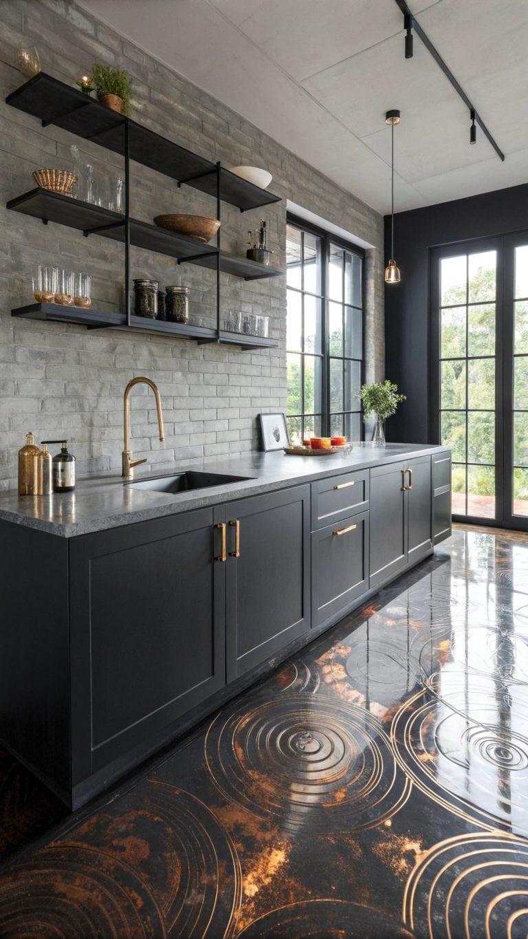 elegant black kitchen designs