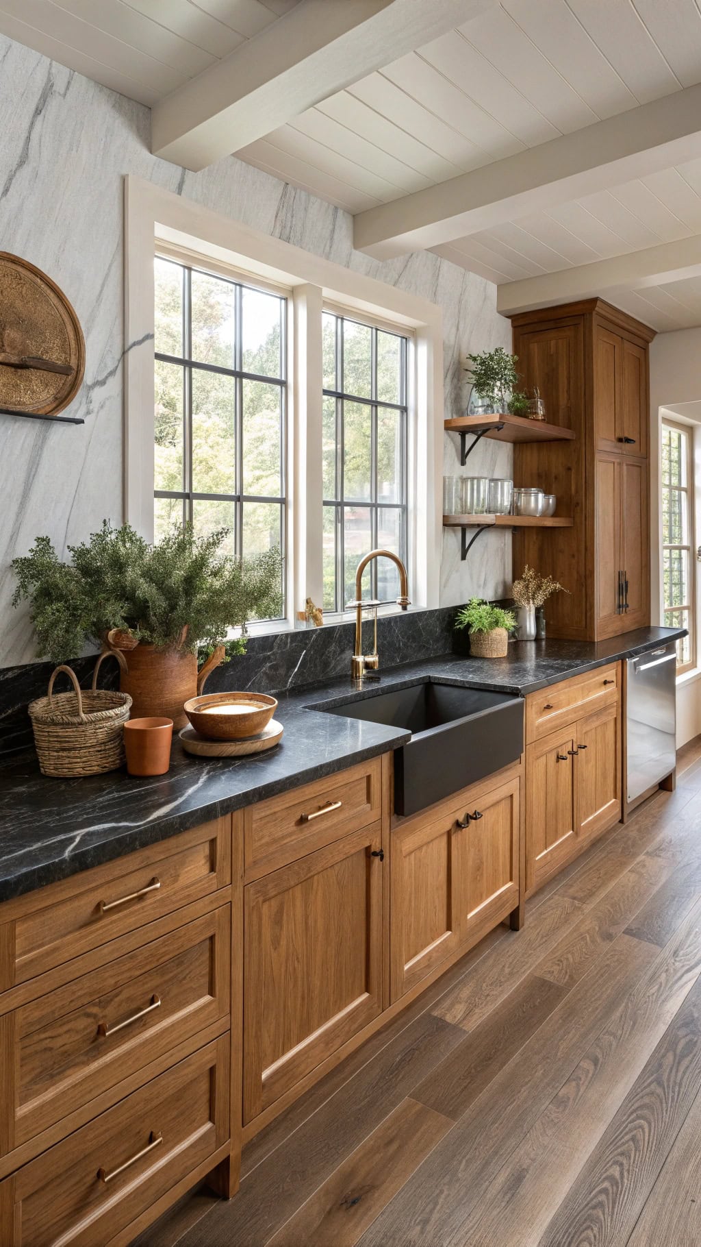 elegant black limestone islands