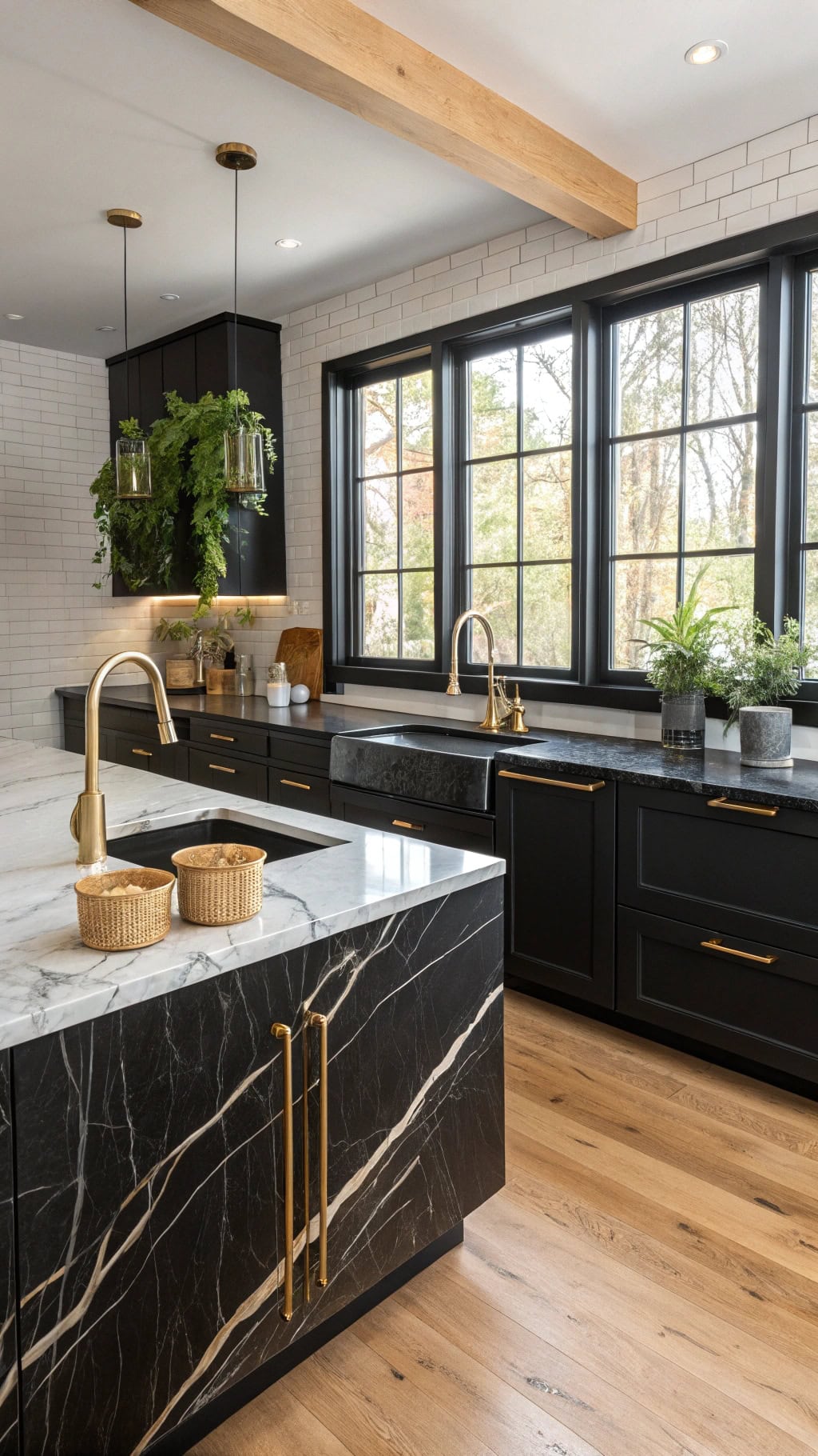 elegant black marble countertops