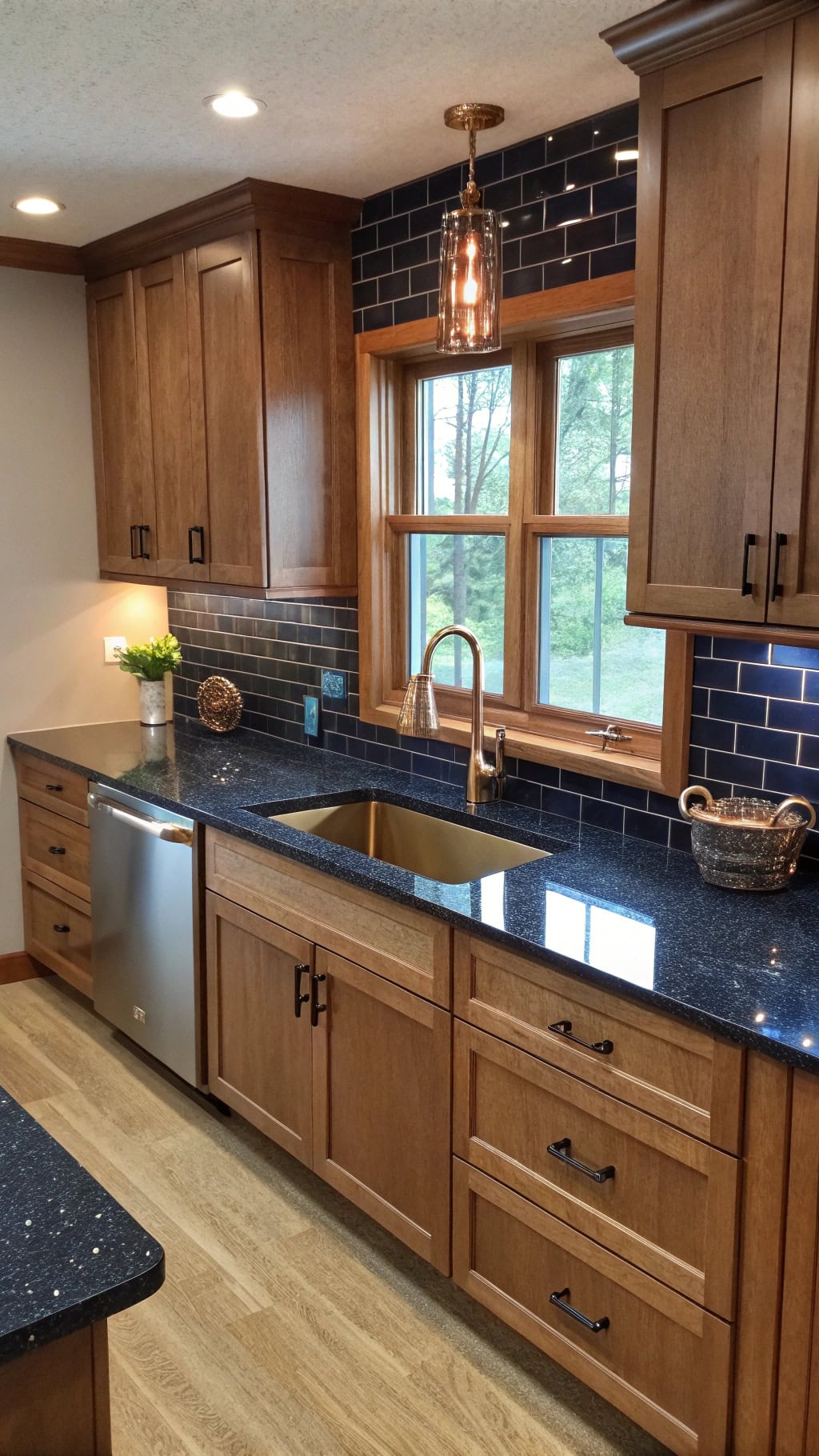 elegant blue granite countertops