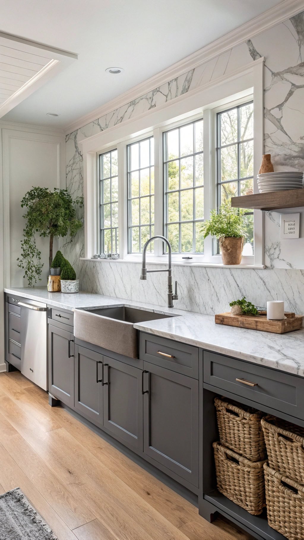 elegant charcoal and marble