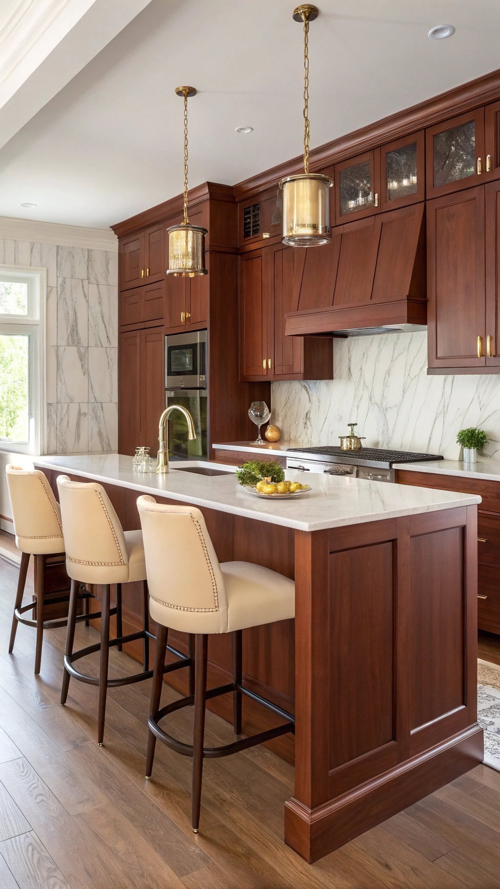 elegant cherry wood breakfast
