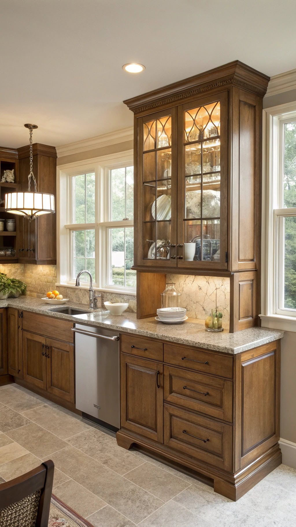 elegant corner cabinet display