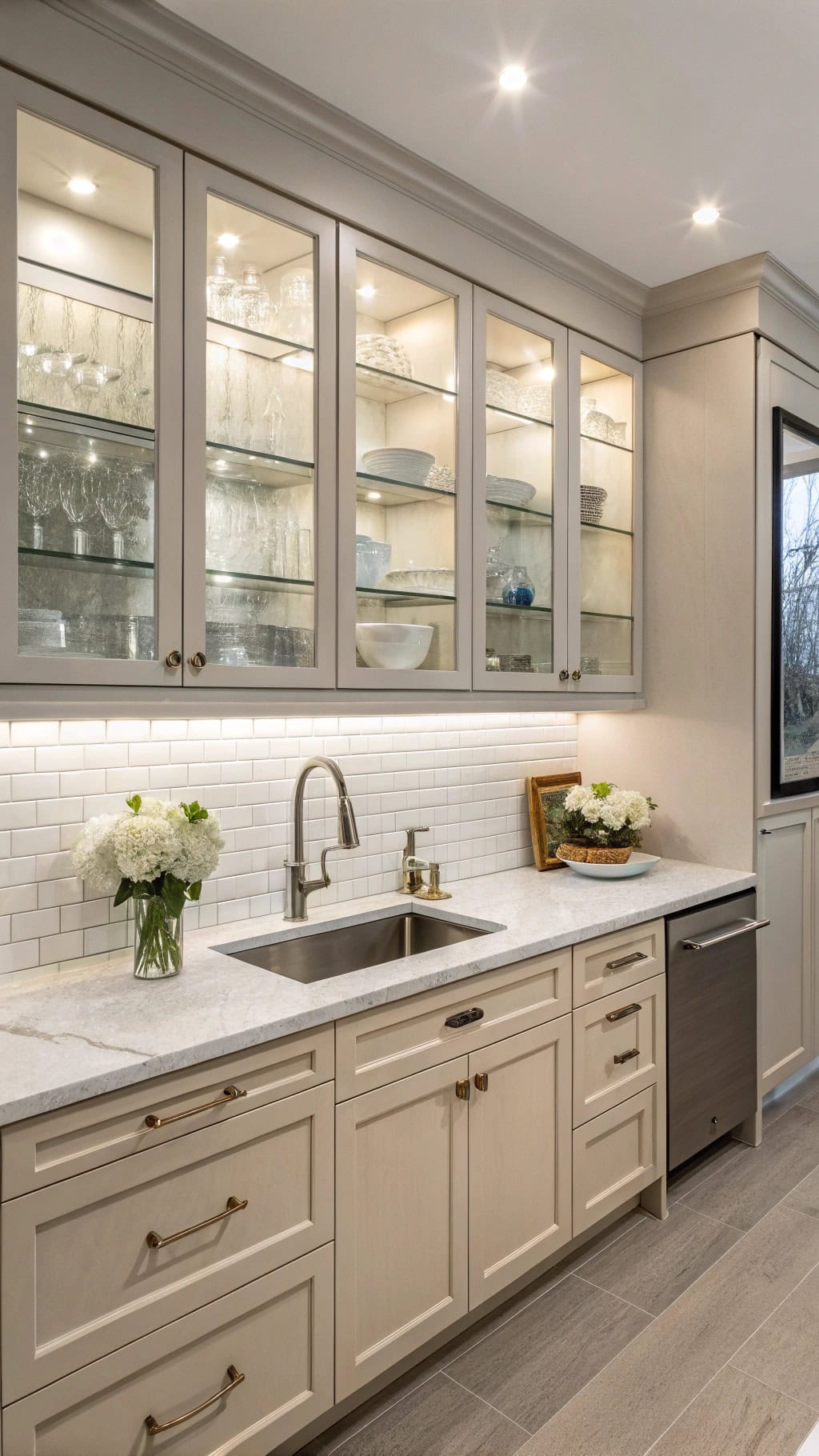 elegant glass display cabinets