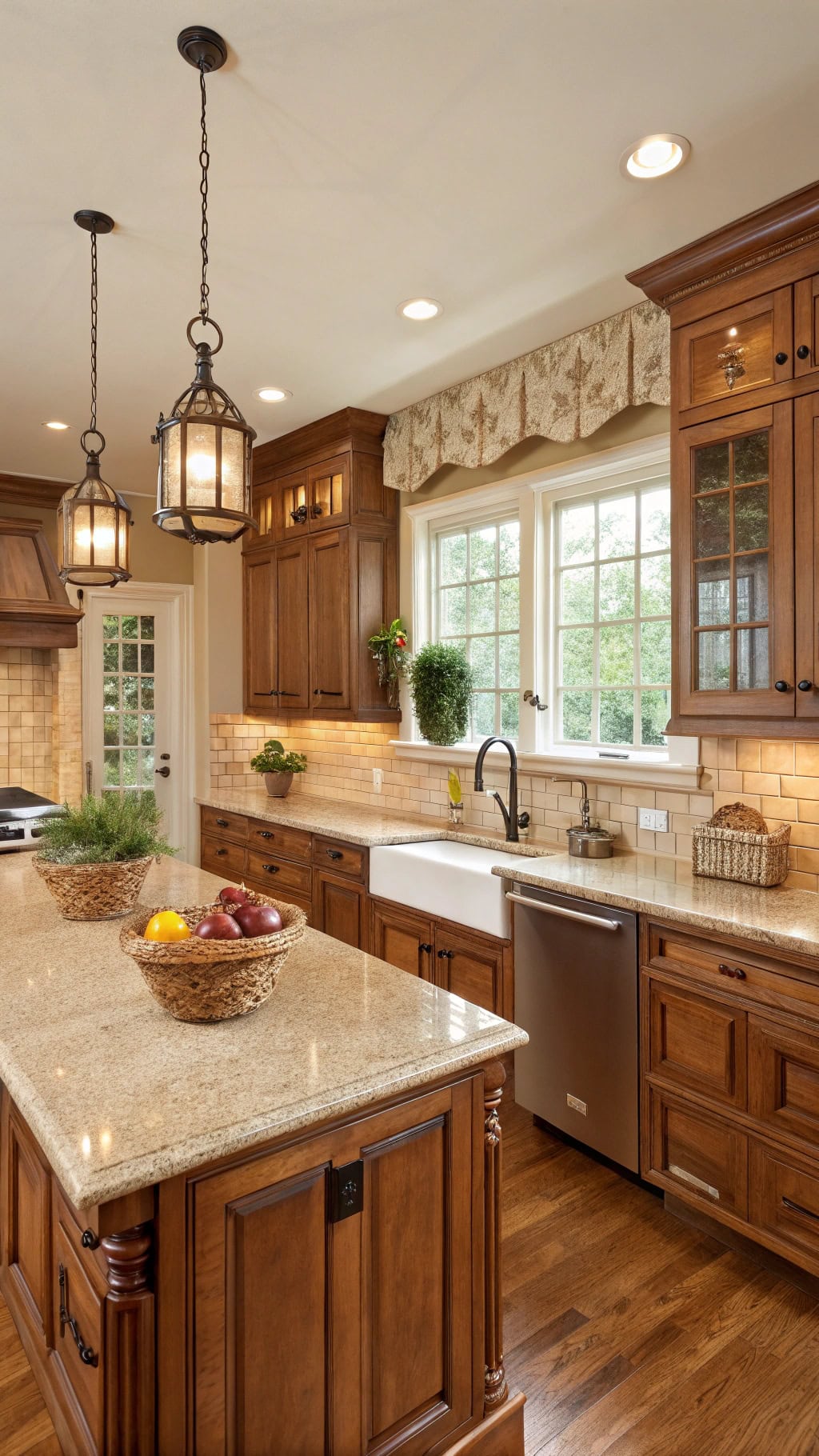 elegant granite island centerpiece