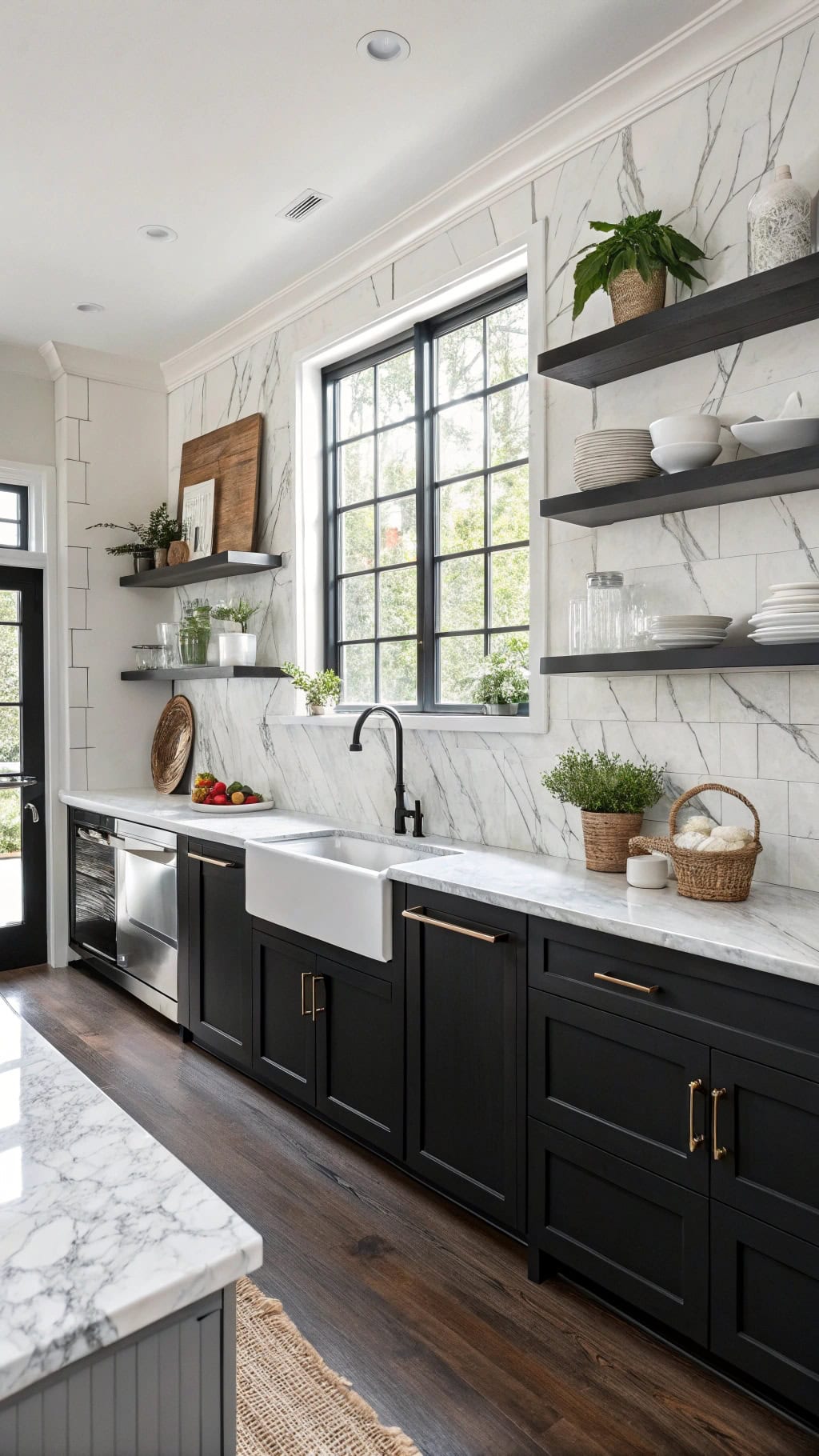 elegant marble kitchen accents