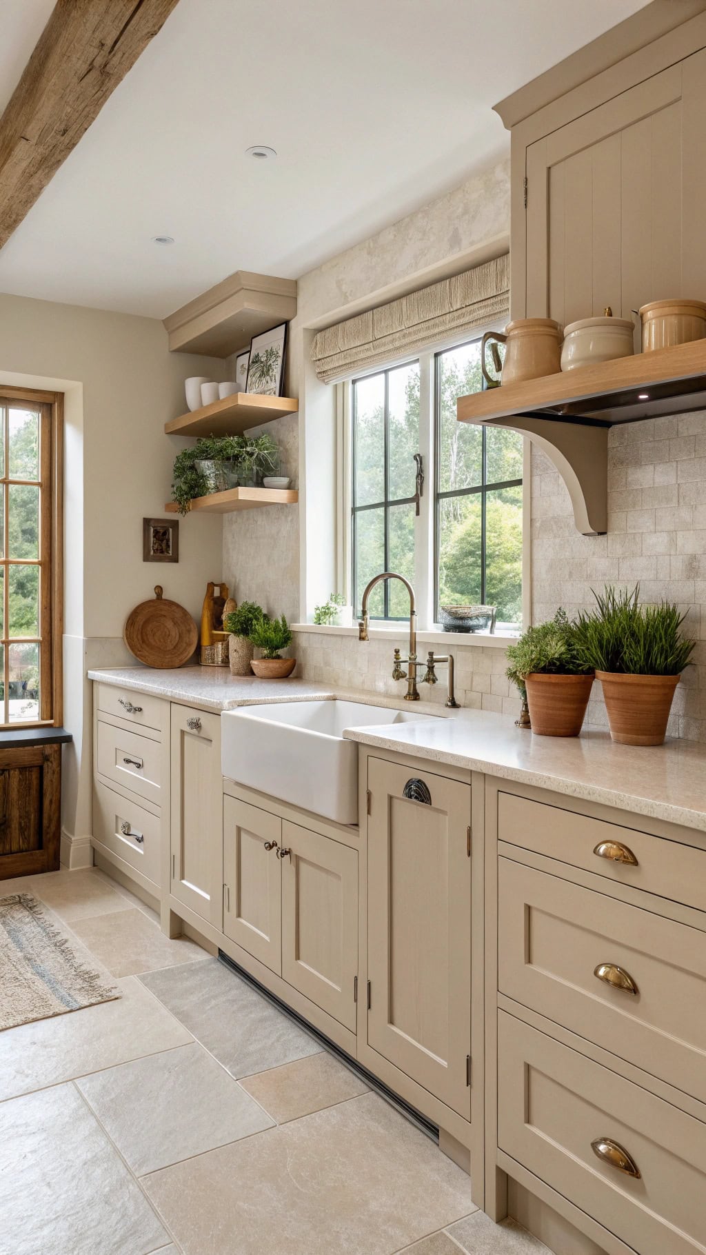 elegant shaker beige kitchen