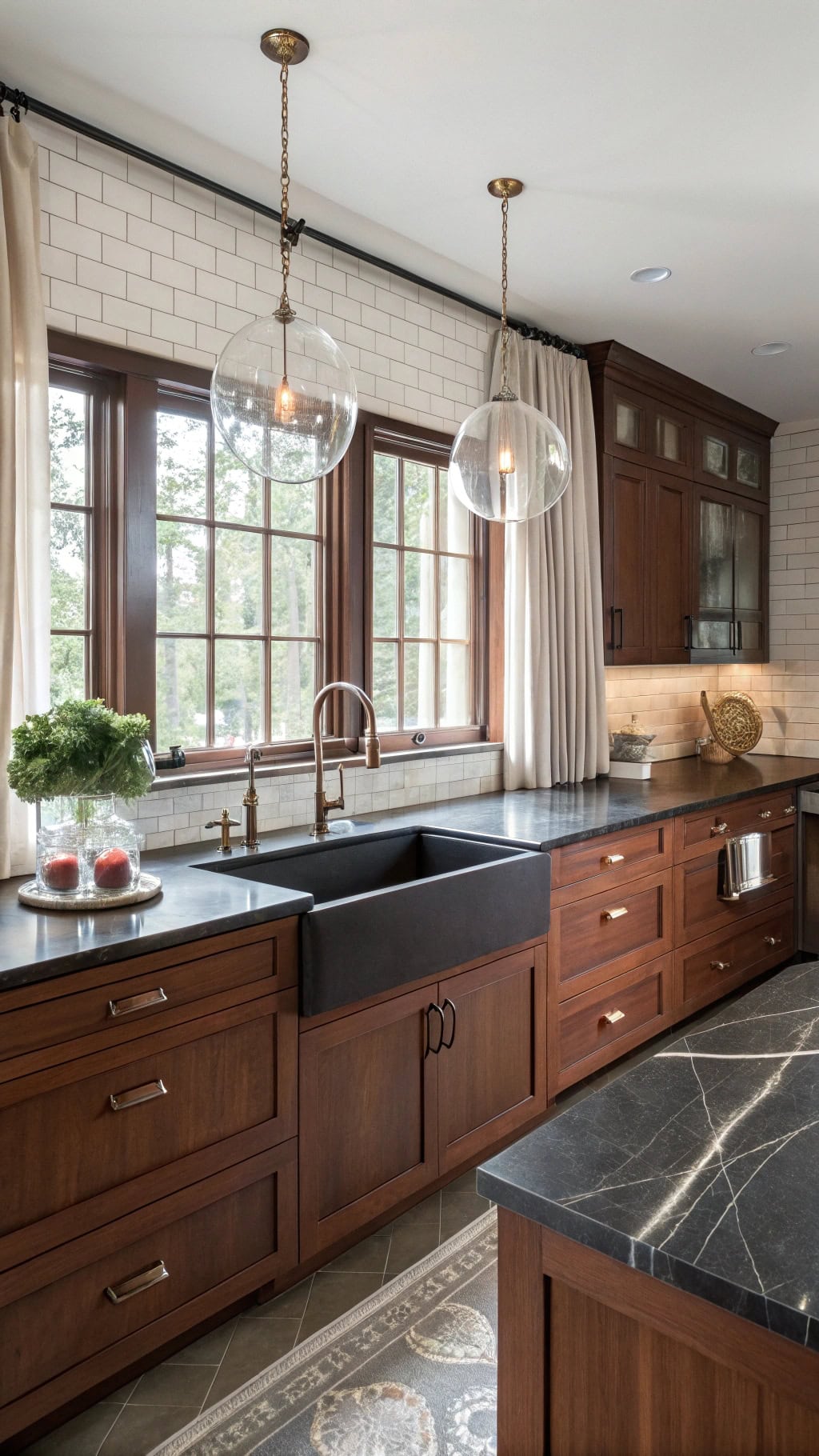 elegant soapstone and redwood