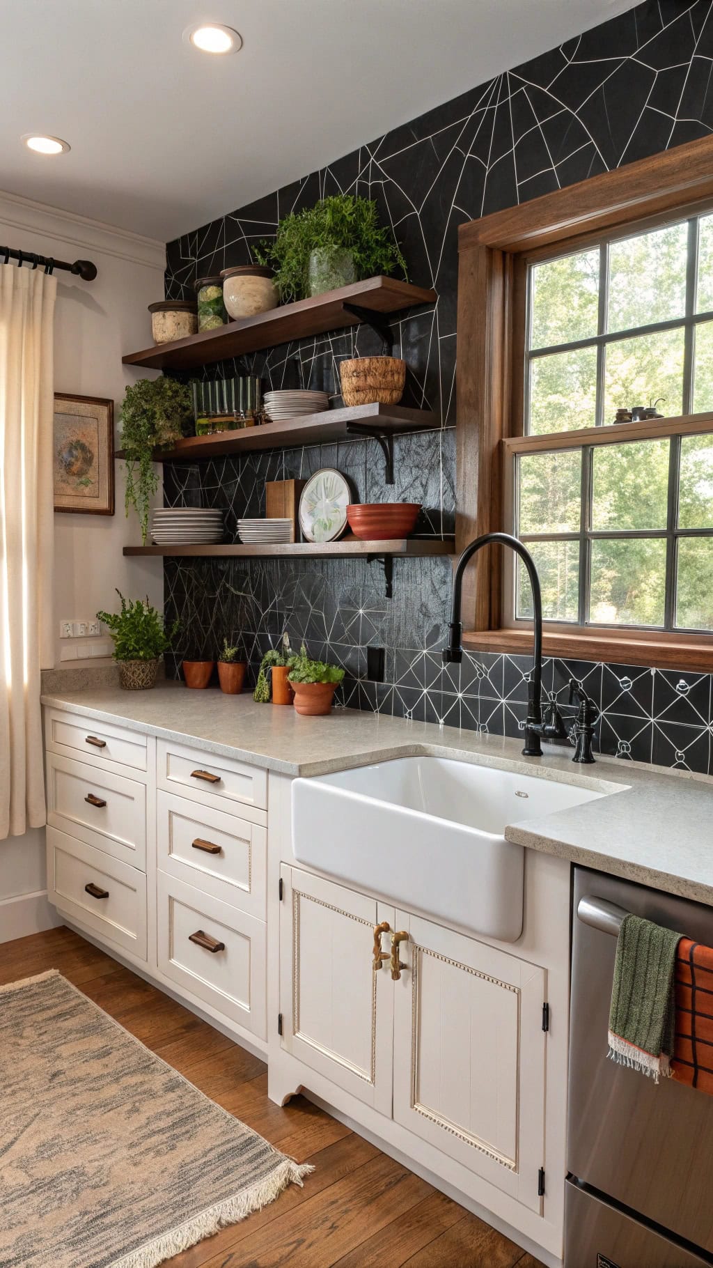 elegant vintage inspired backsplash tiles