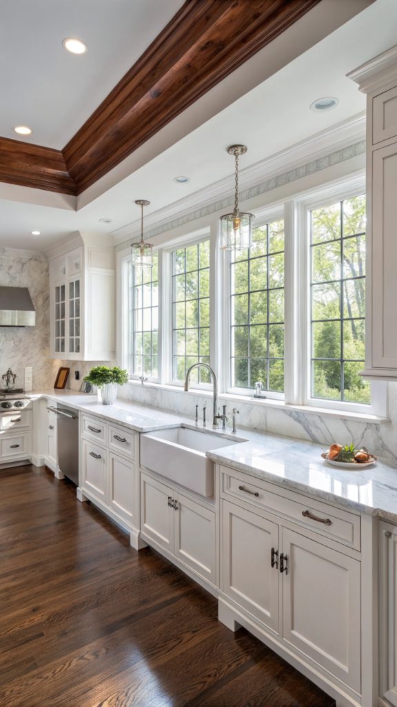 21 Stylish White and Natural Wood Kitchen Designs