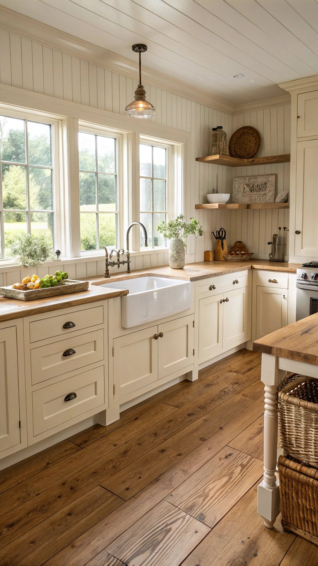 farmhouse charm with pine