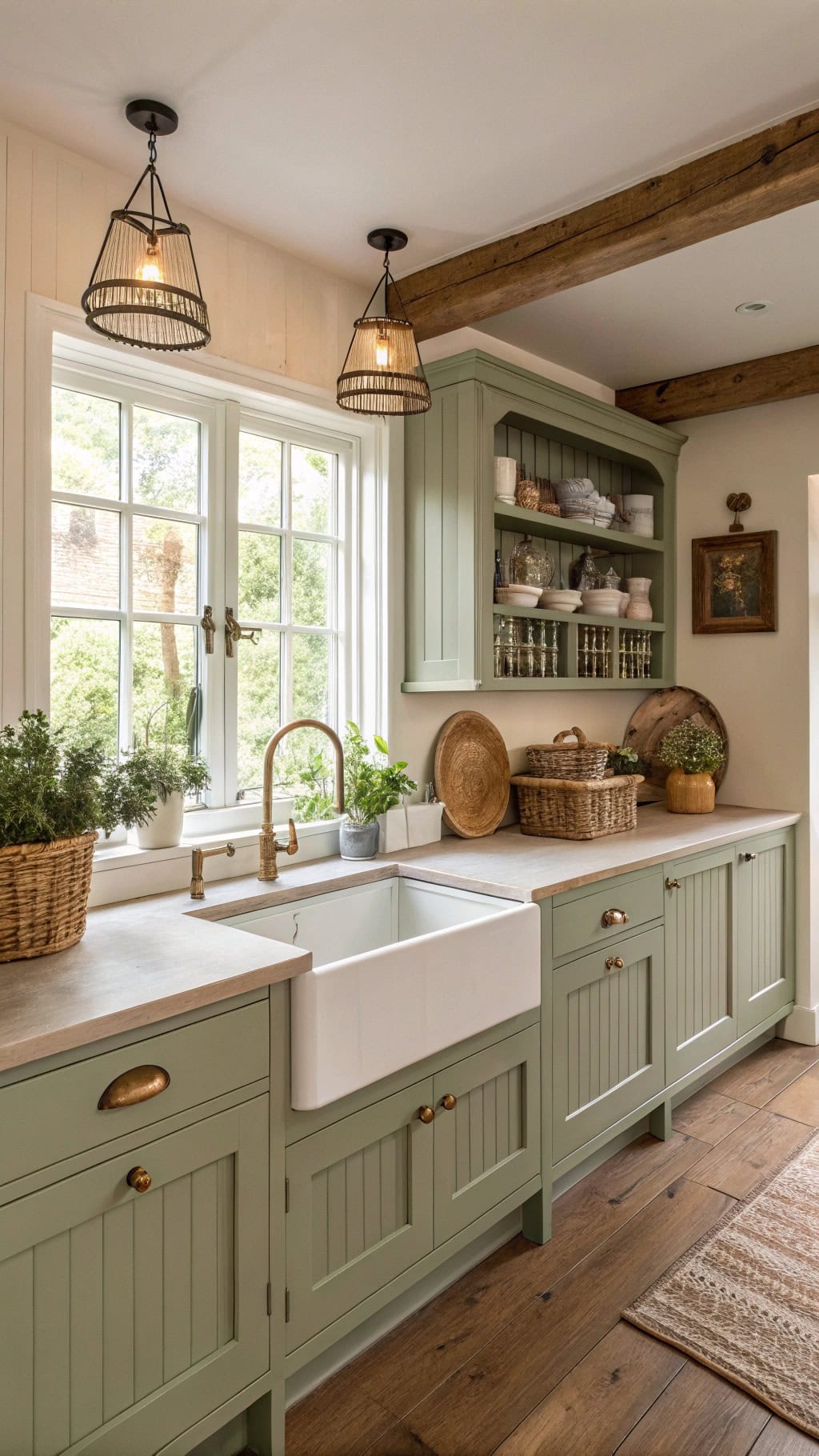 farmhouse charm with sandstone