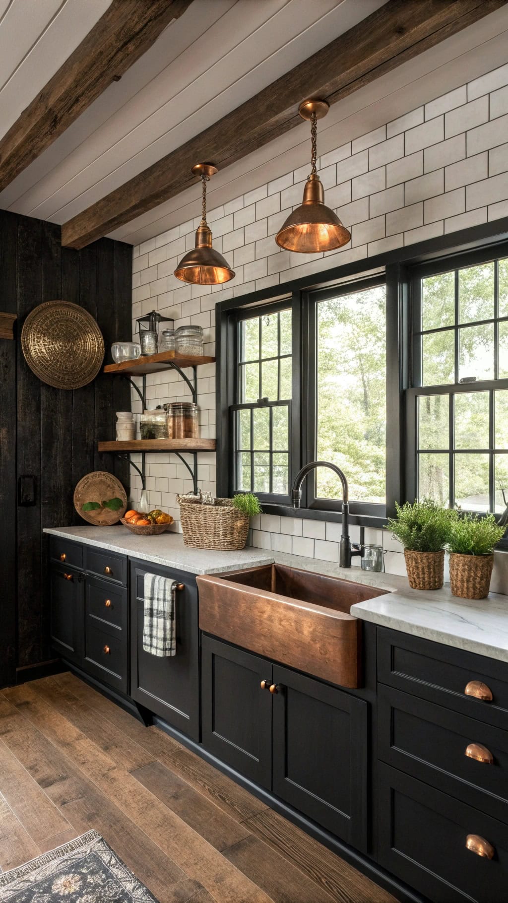 farmhouse style with copper